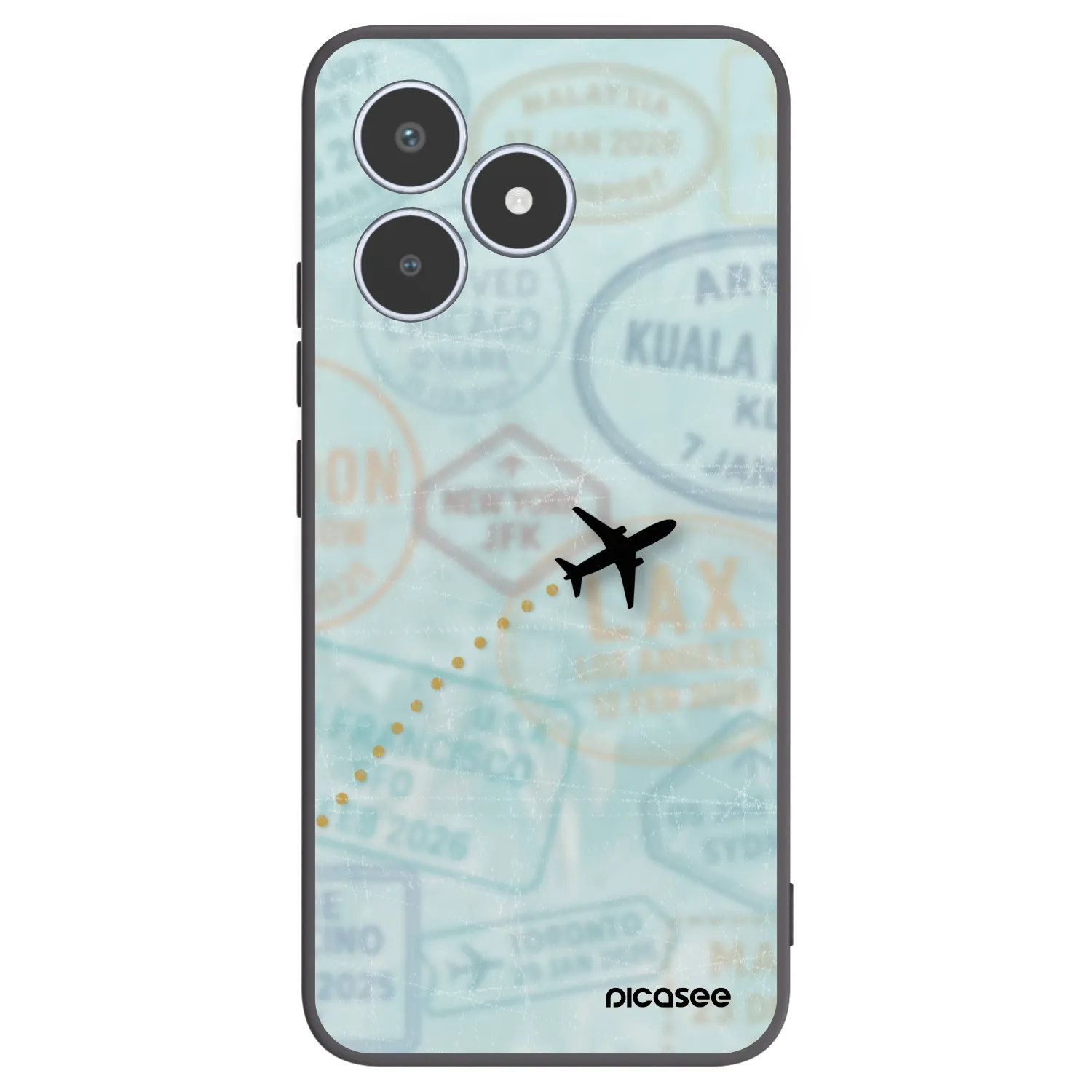 Picasee crna silikonska maskica za Realme C53 - FLIGHT PATH