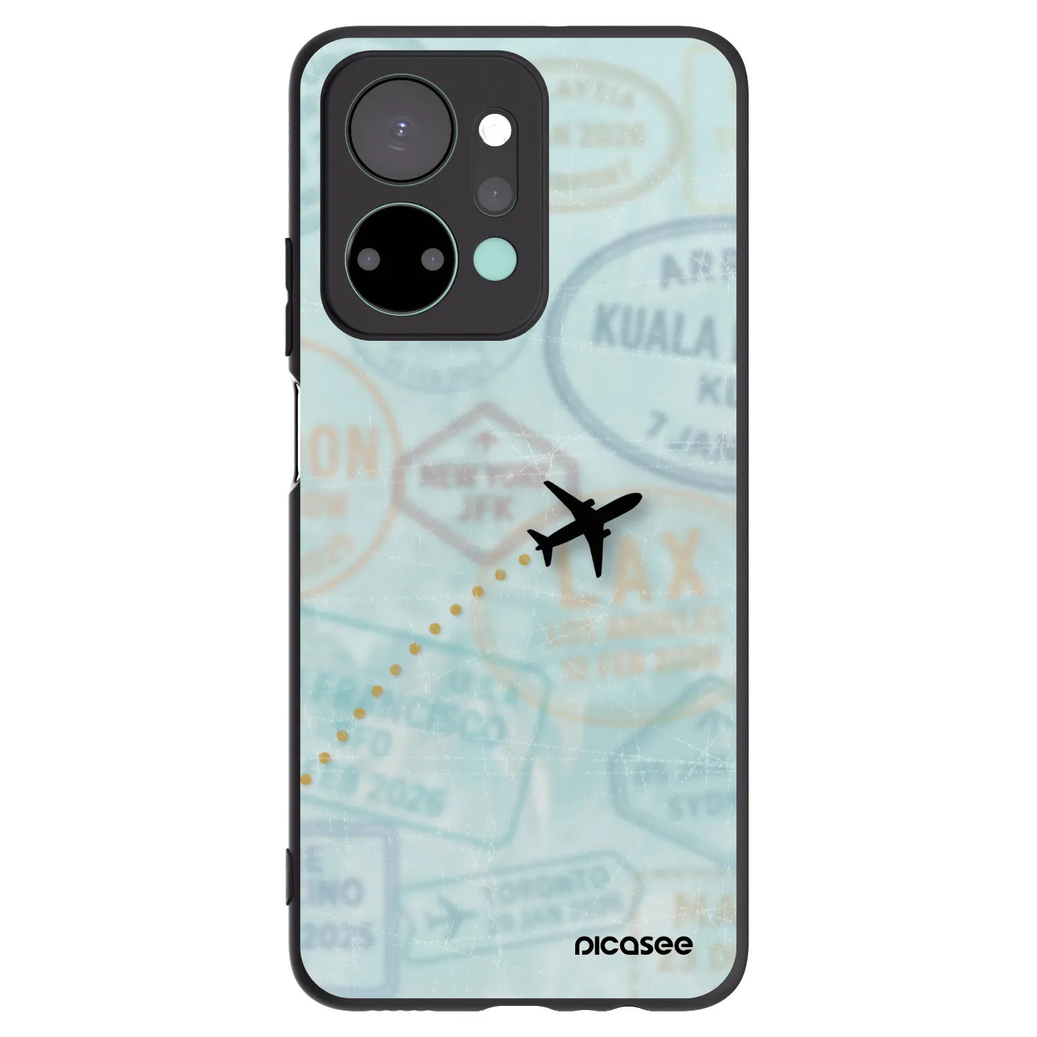 Picasee crna silikonska maskica za Honor X7a - FLIGHT PATH
