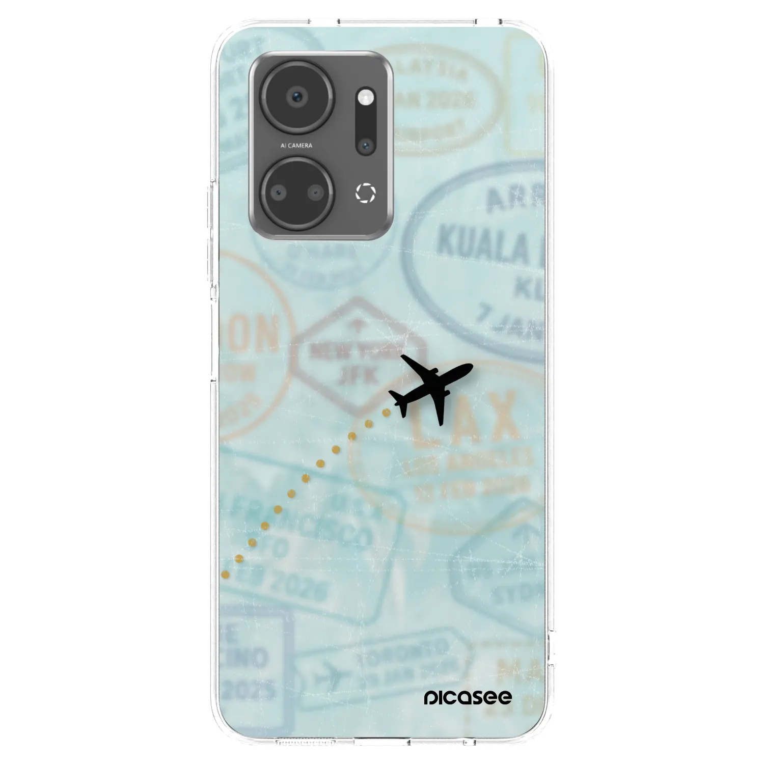 Picasee silikonska prozirna maskica za Honor X7a - FLIGHT PATH