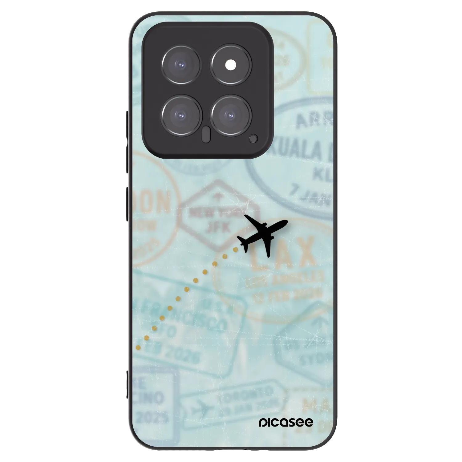 Picasee crna silikonska maskica za Xiaomi 14 - FLIGHT PATH