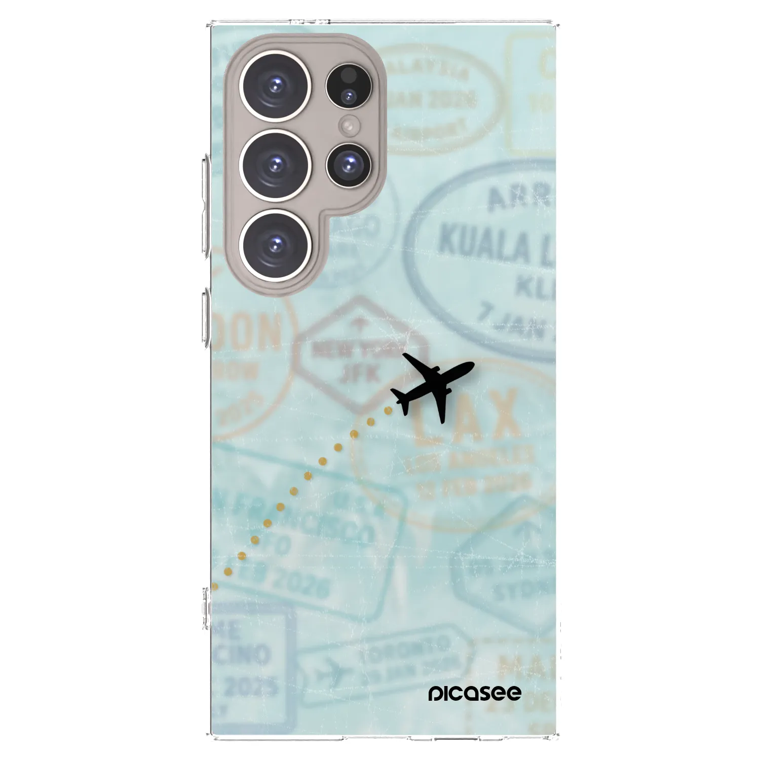 Picasee silikonska prozirna maskica za Samsung Galaxy S24 Ultra S928B 5G - FLIGHT PATH