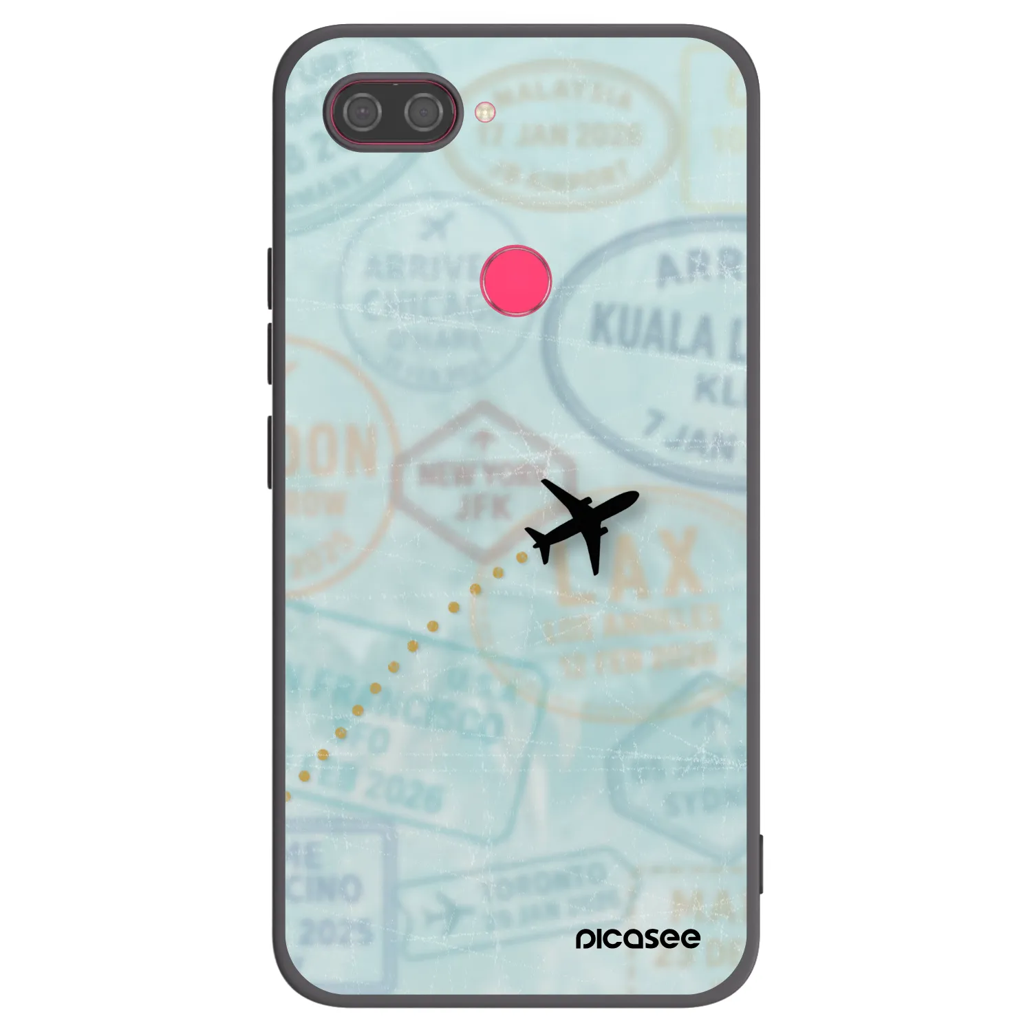 Picasee crna silikonska maskica za Xiaomi Mi 8 Lite - FLIGHT PATH