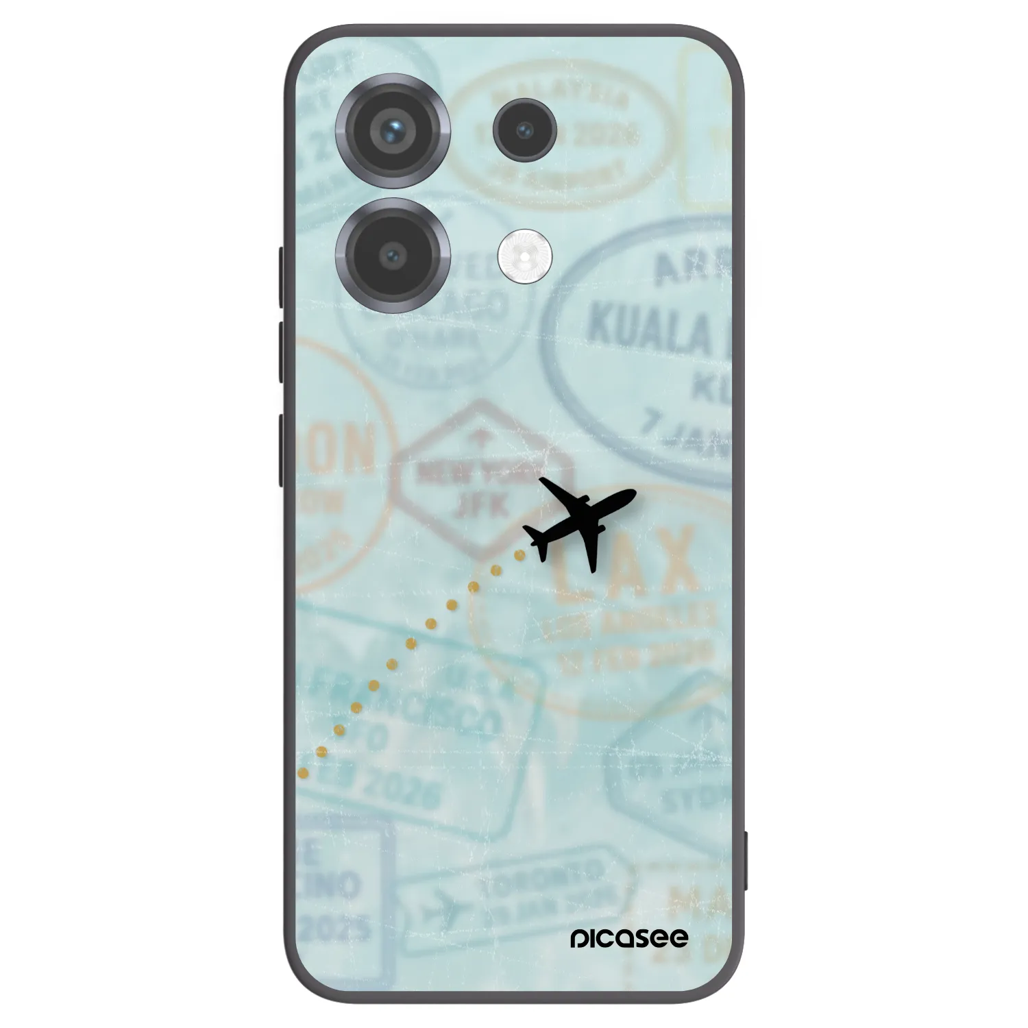 Picasee crna silikonska maskica za Xiaomi Poco X6 - FLIGHT PATH