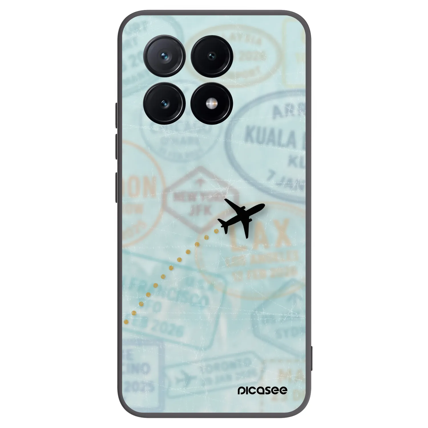 Picasee crna silikonska maskica za Xiaomi Poco X6 Pro - FLIGHT PATH
