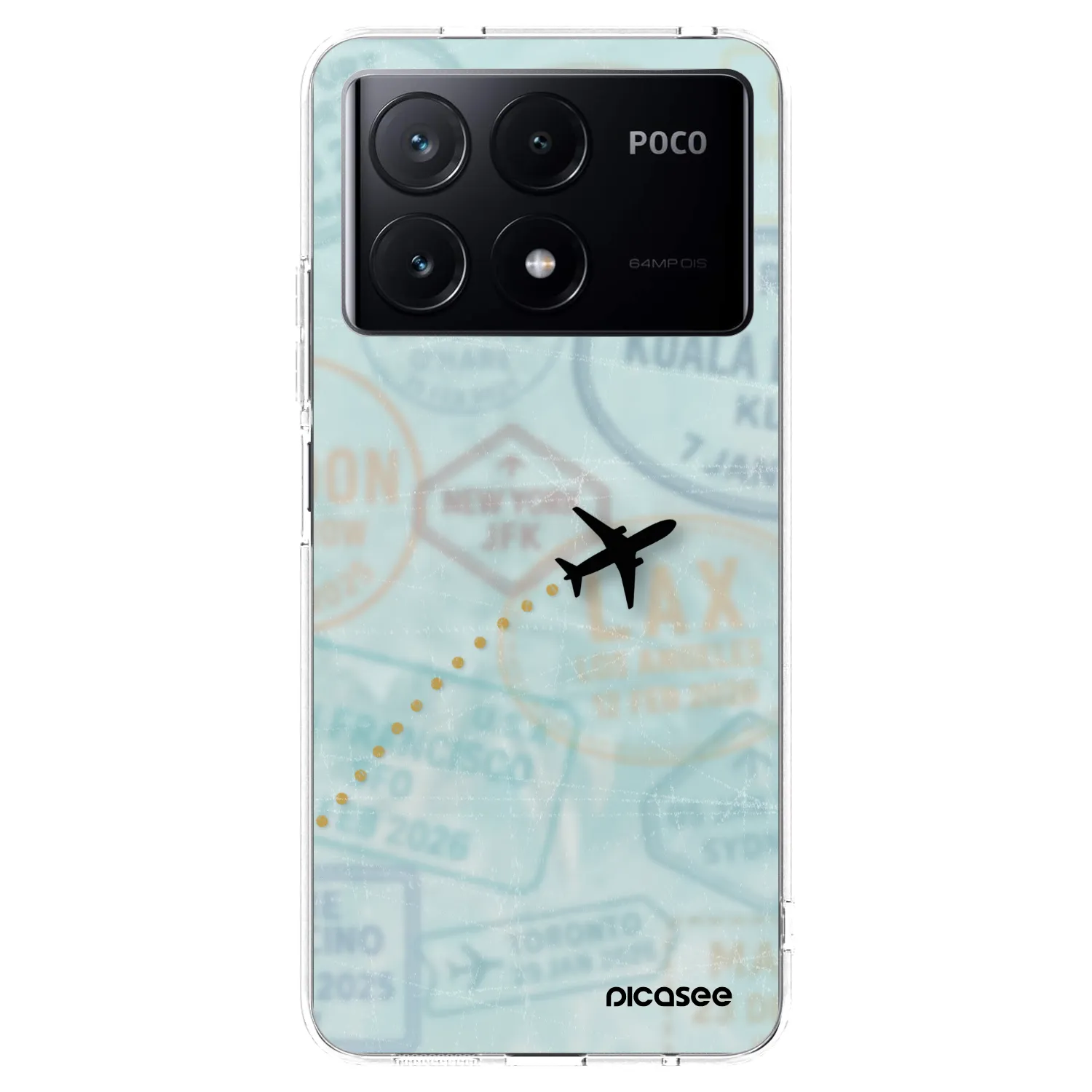 Picasee silikonska prozirna maskica za Xiaomi Poco X6 Pro - FLIGHT PATH