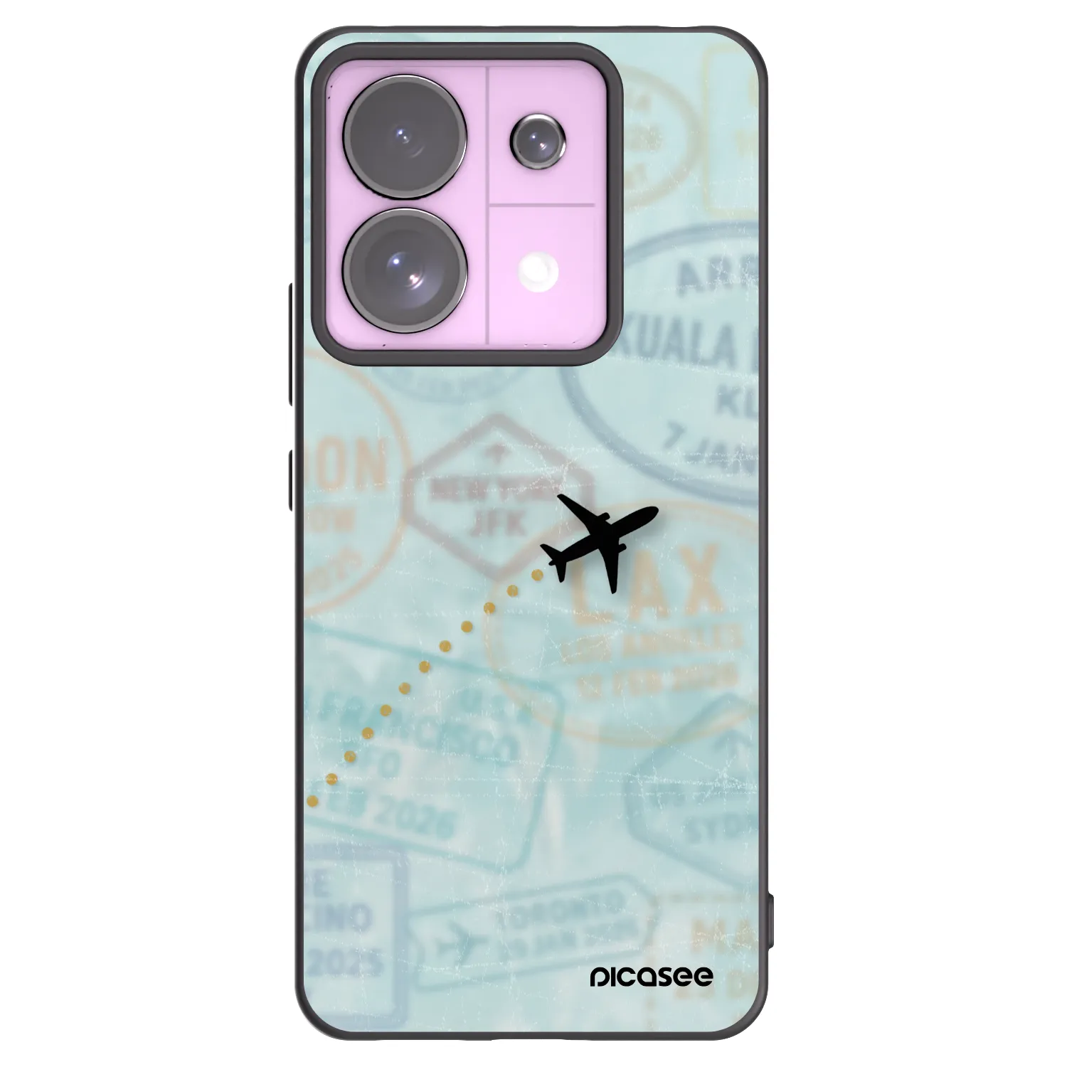 Picasee crna silikonska maskica za Xiaomi Redmi Note 13 Pro 5G - FLIGHT PATH