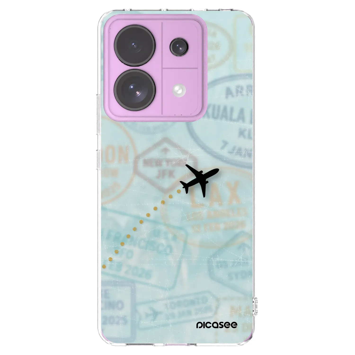Picasee silikonska prozirna maskica za Xiaomi Redmi Note 13 Pro 5G - FLIGHT PATH