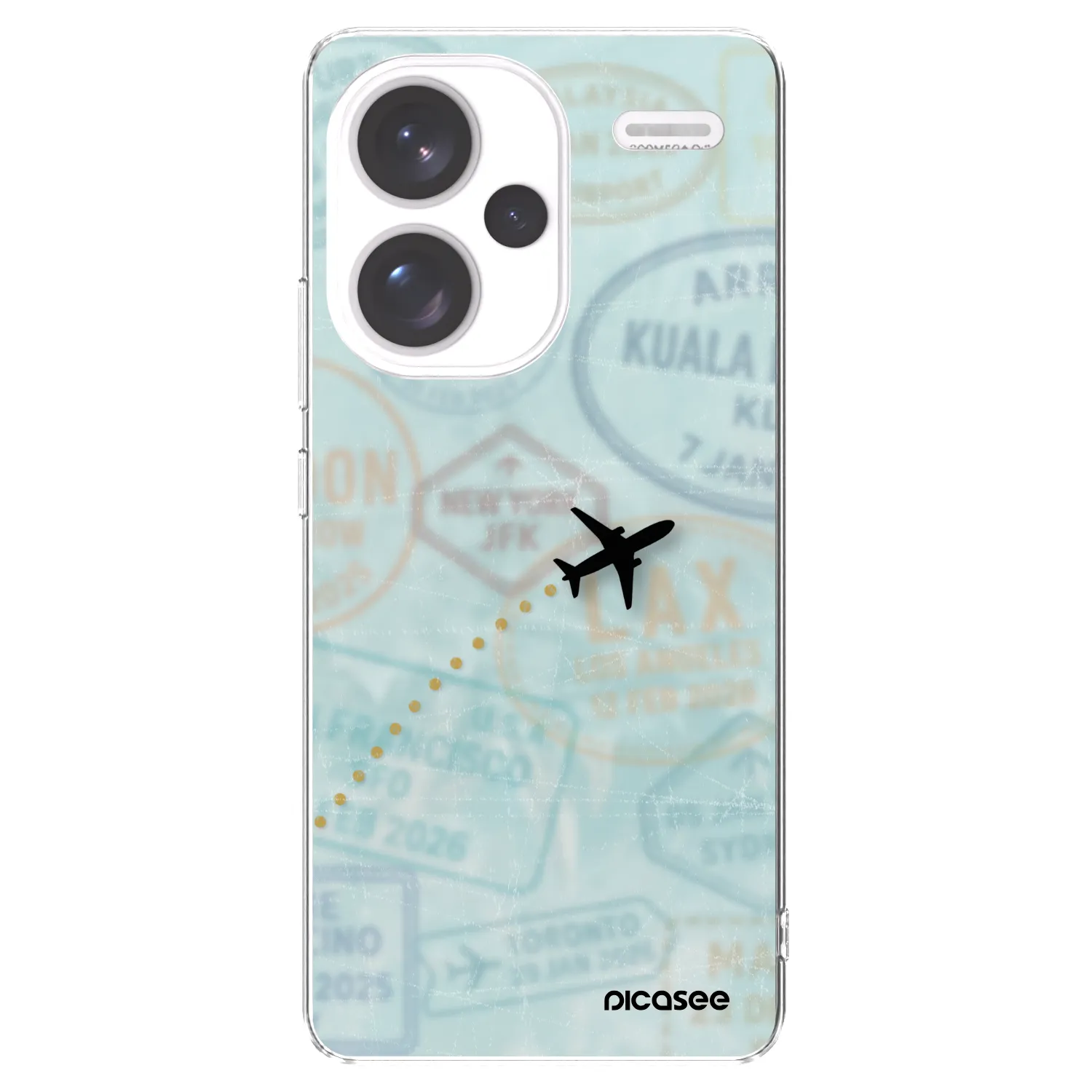 Picasee silikonska prozirna maskica za Xiaomi Redmi Note 13 Pro+ 5G - FLIGHT PATH
