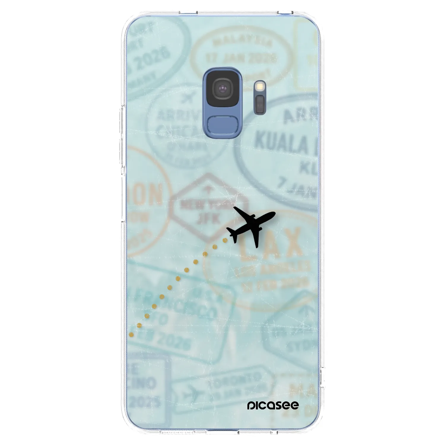 Picasee silikonska prozirna maskica za Samsung Galaxy S9 G960F - FLIGHT PATH