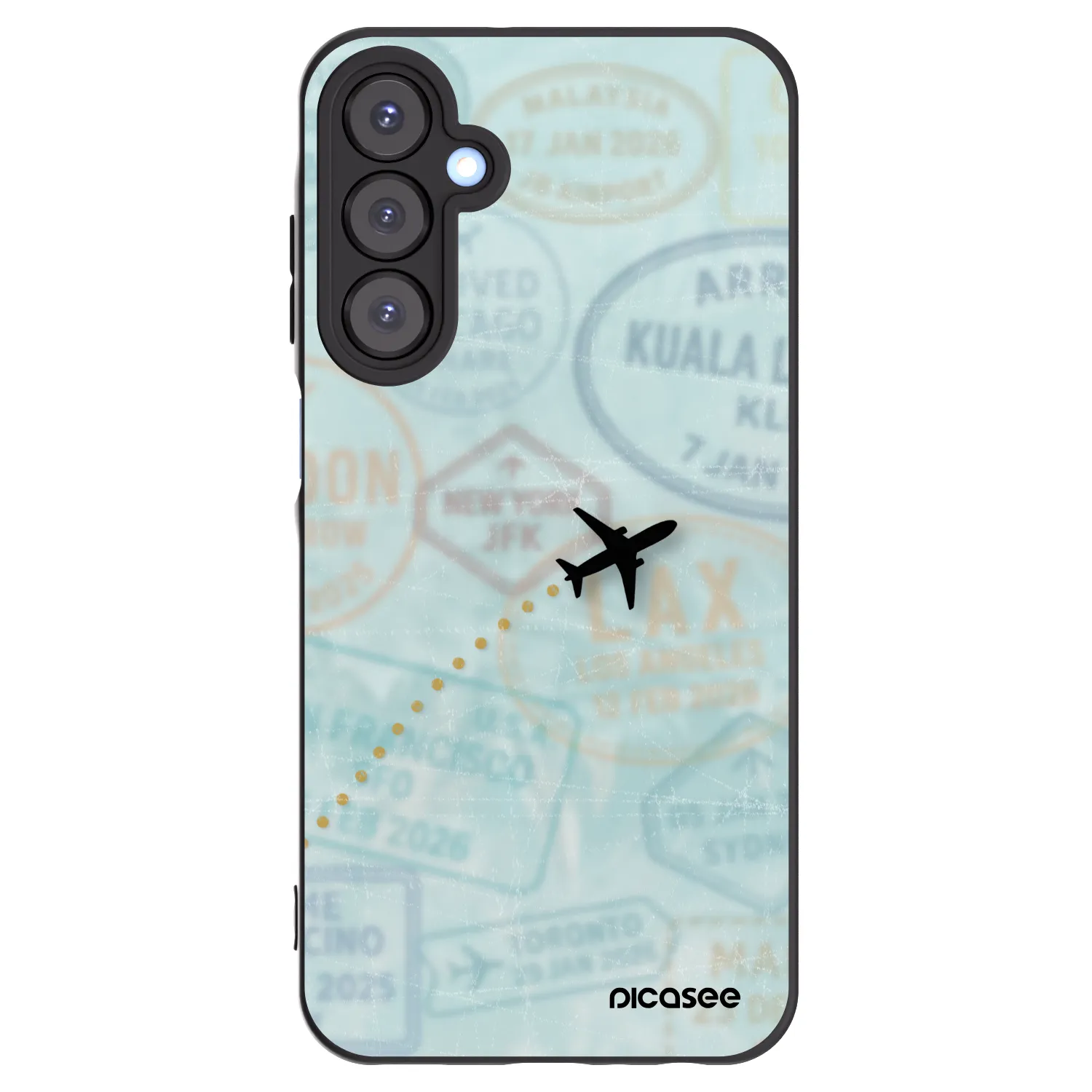 Picasee crna silikonska maskica za Samsung Galaxy A25 A256B 5G - FLIGHT PATH