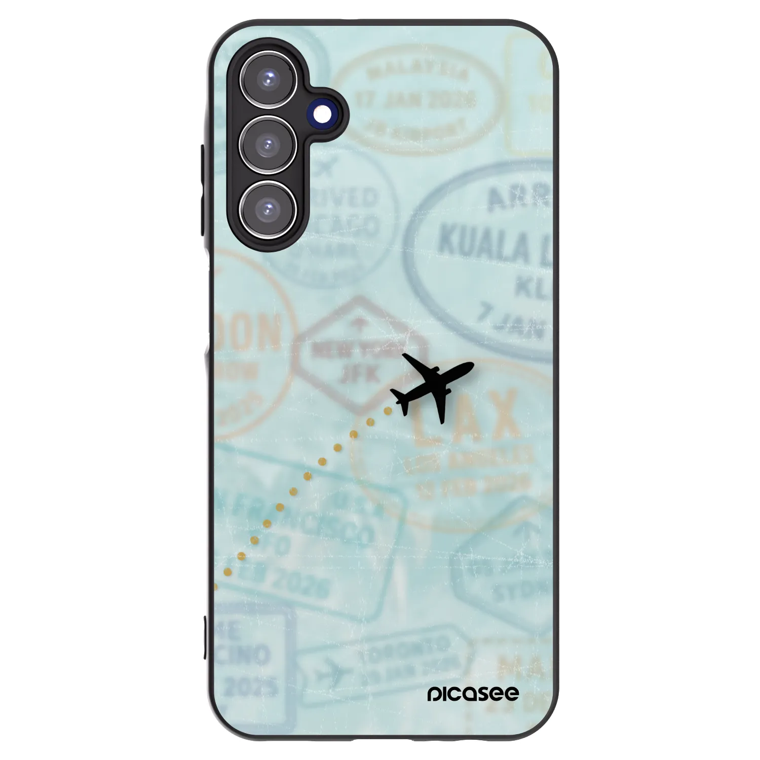 Picasee crna silikonska maskica za Samsung Galaxy A15 A155F 4G - FLIGHT PATH