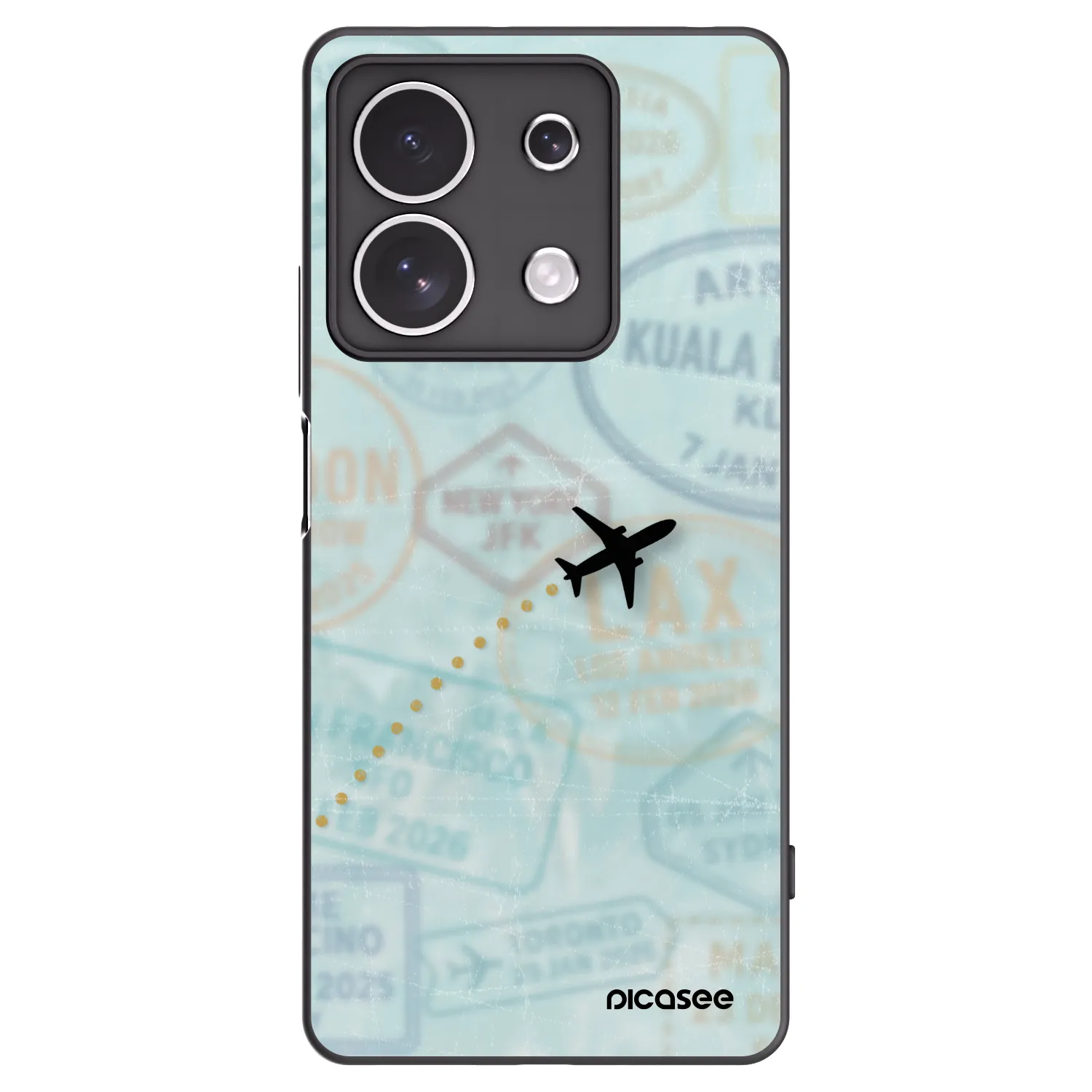 Picasee crna silikonska maskica za Xiaomi Redmi Note 13 4G - FLIGHT PATH