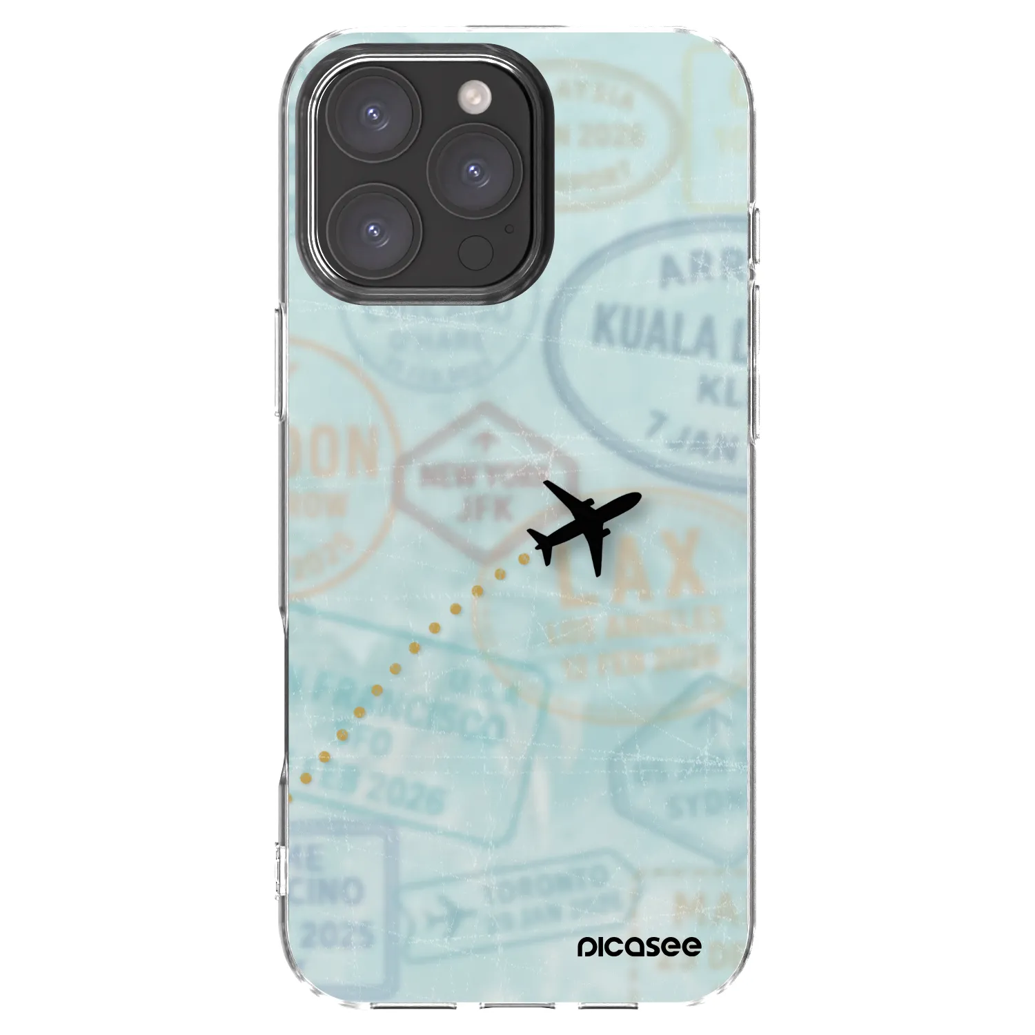 Picasee silikonska prozirna maskica za Apple iPhone 16 Pro Max - FLIGHT PATH
