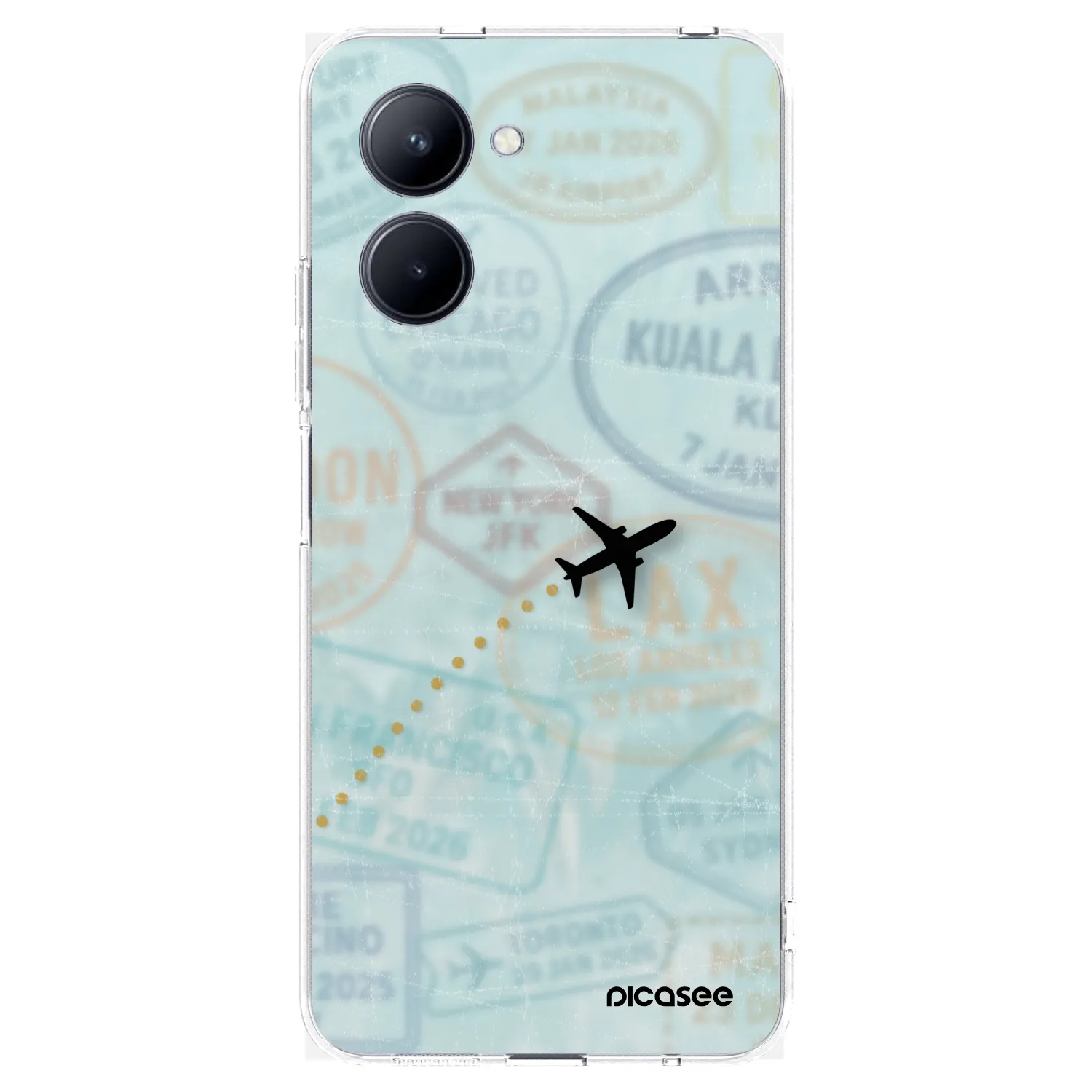 Picasee silikonska prozirna maskica za Realme C33 (2023) - FLIGHT PATH