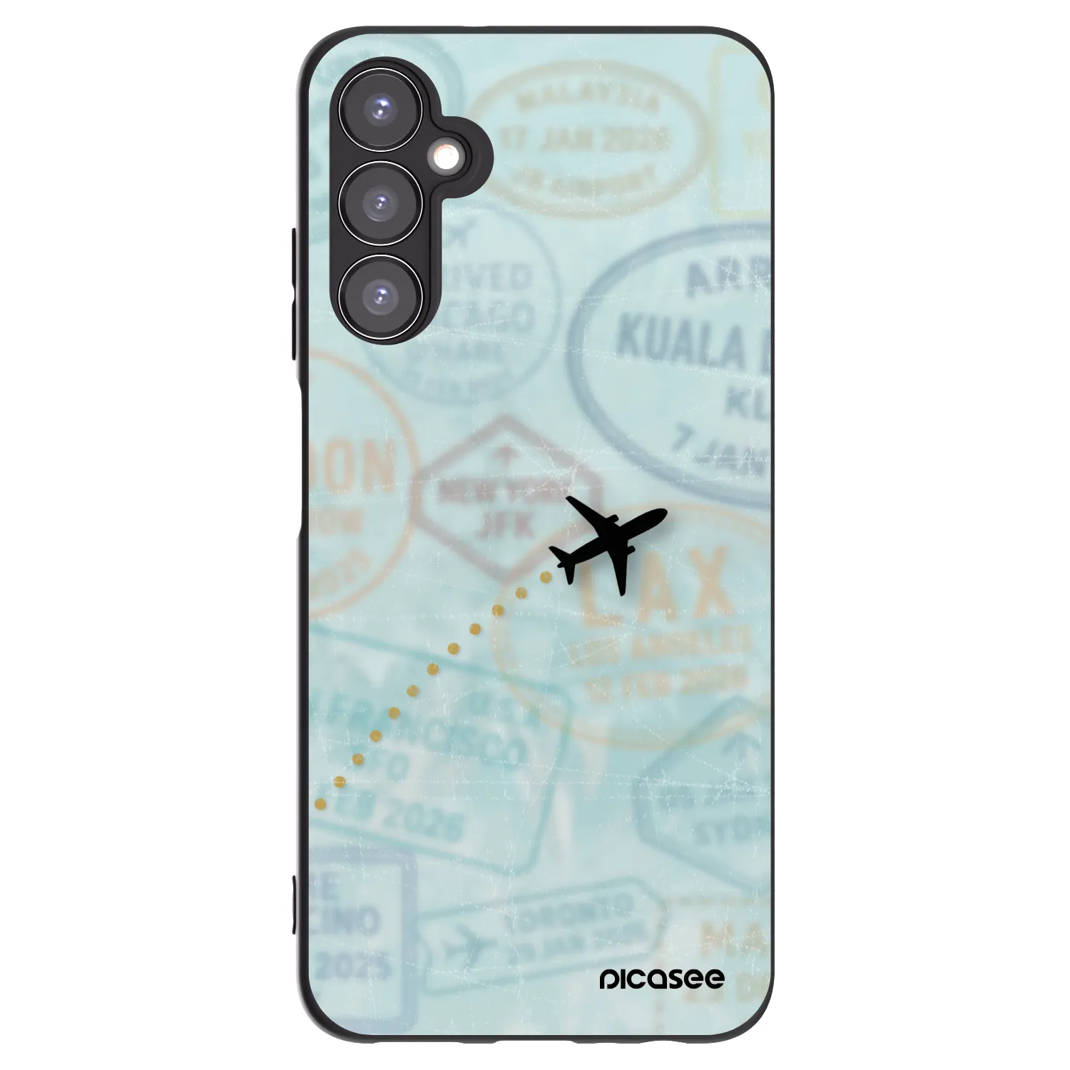 Picasee crna silikonska maskica za Samsung Galaxy A05s A057G - FLIGHT PATH