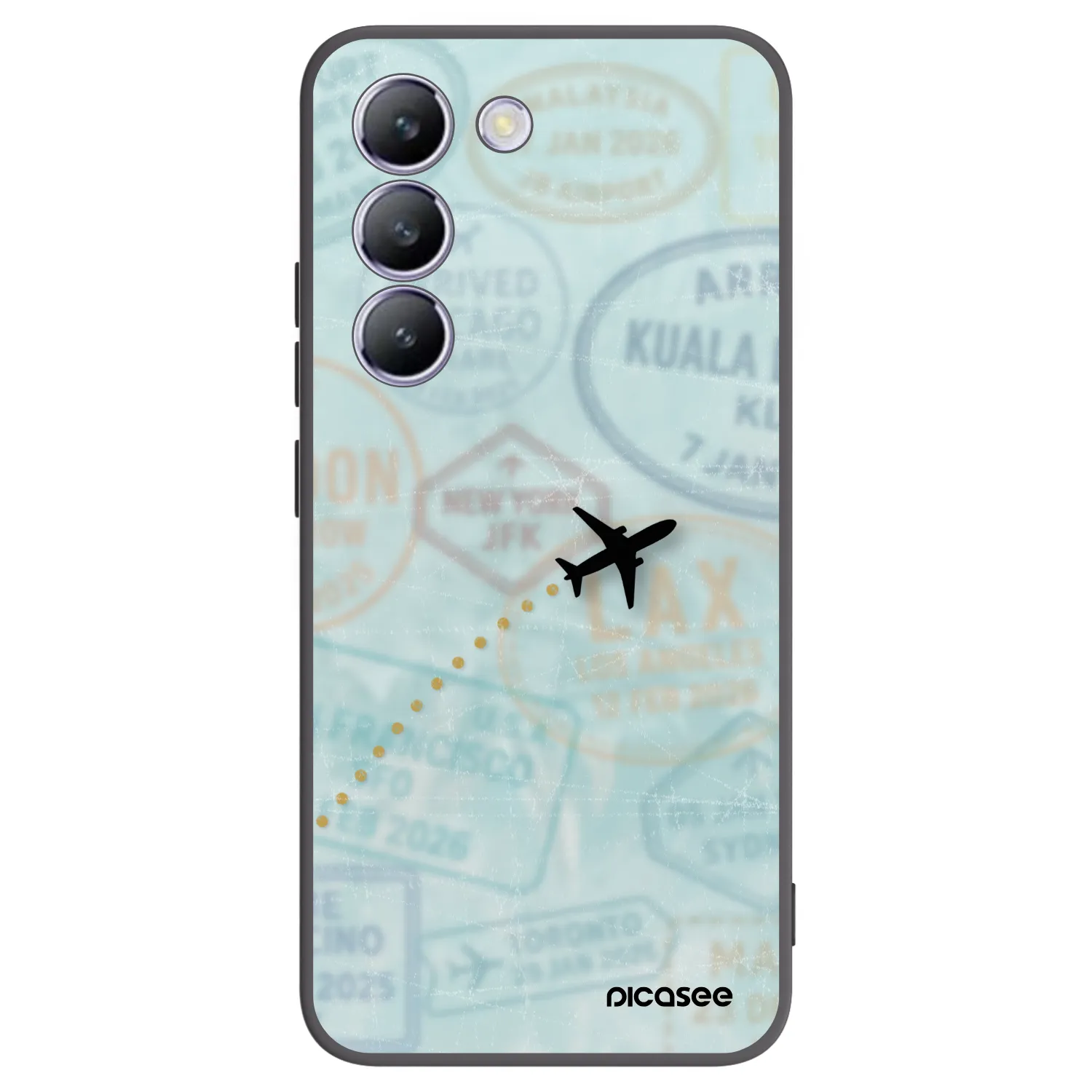 Picasee crna silikonska maskica za Vivo V40 SE 5G - FLIGHT PATH