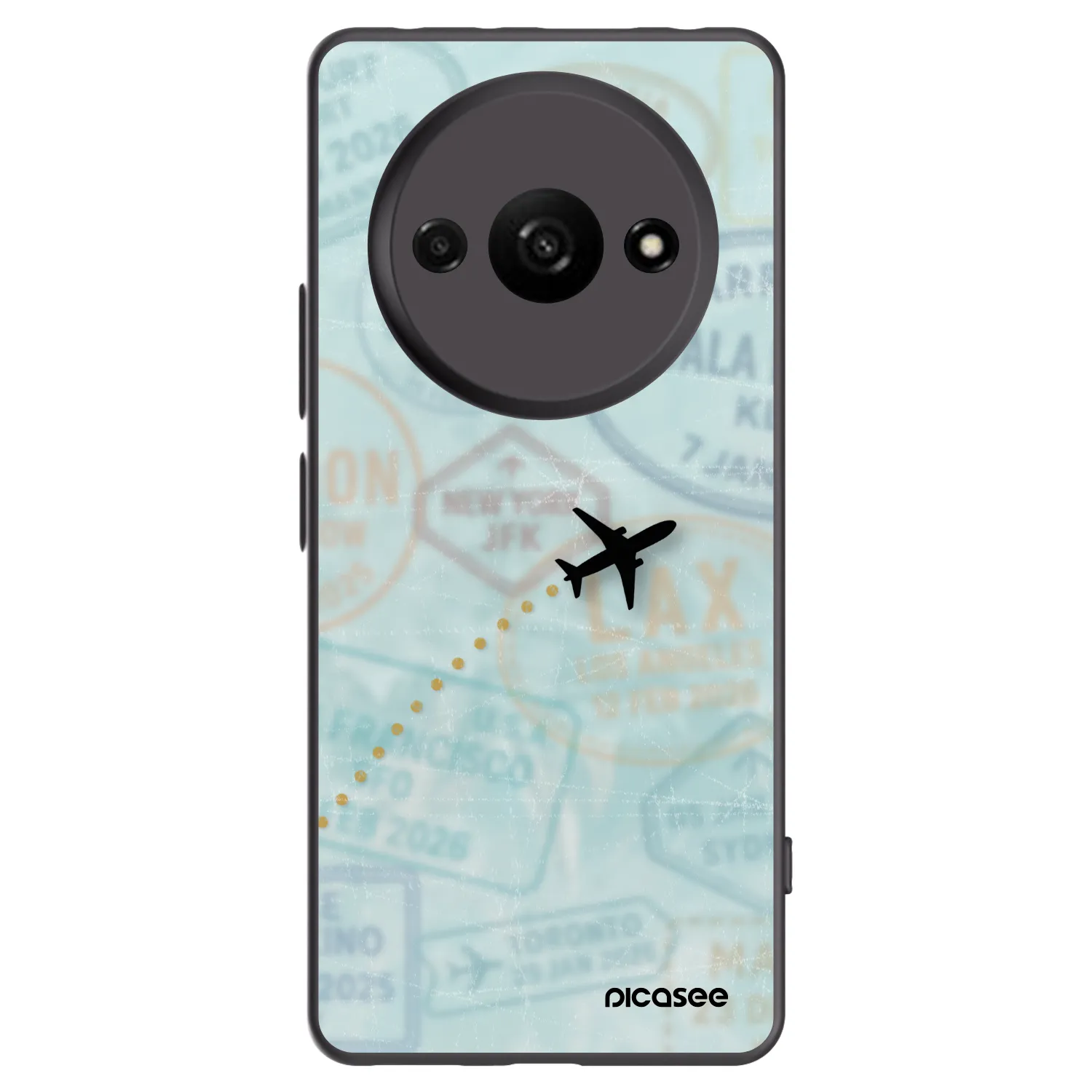 Picasee crna silikonska maskica za Xiaomi Redmi A3 - FLIGHT PATH