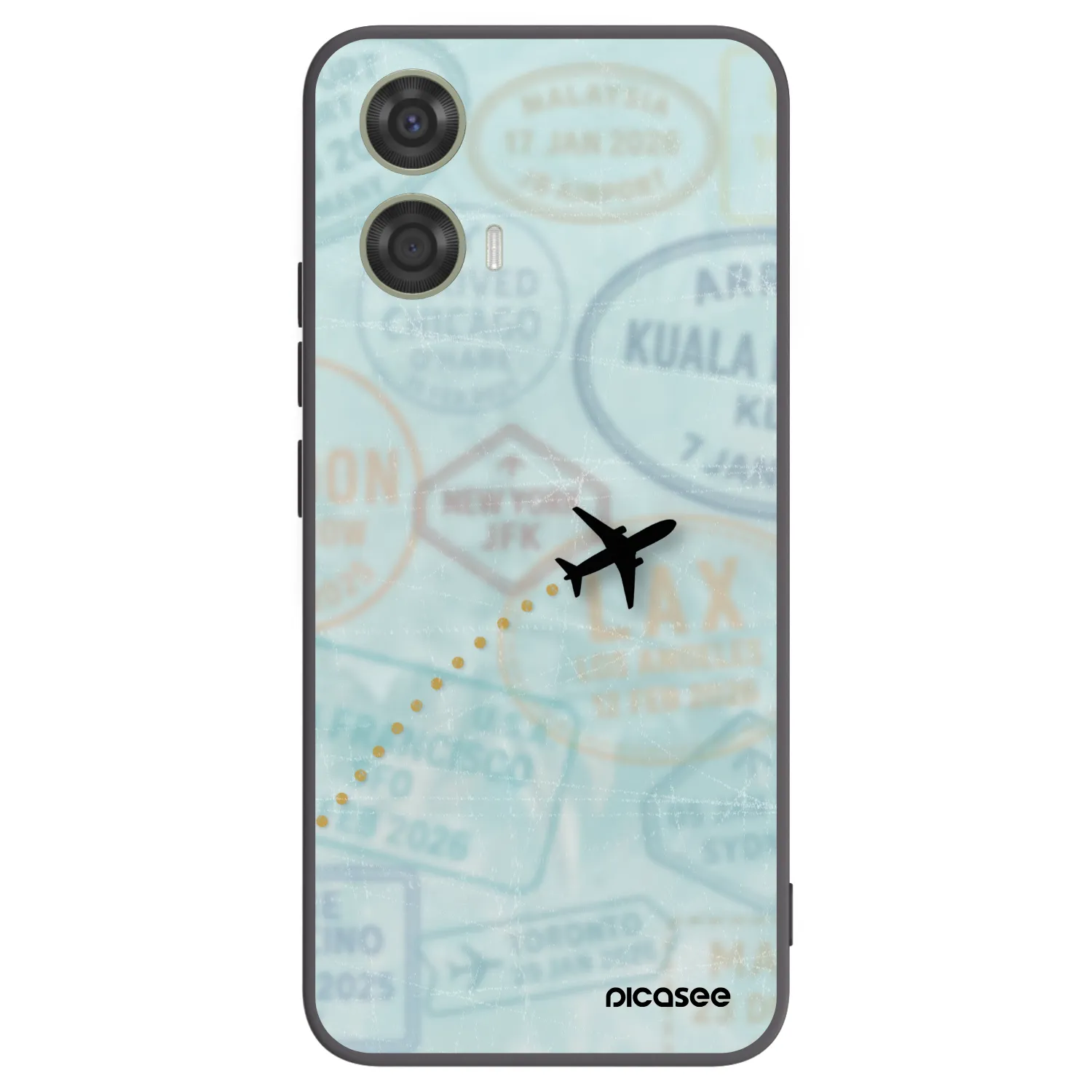 Picasee crna silikonska maskica za Motorola Moto G24 - FLIGHT PATH