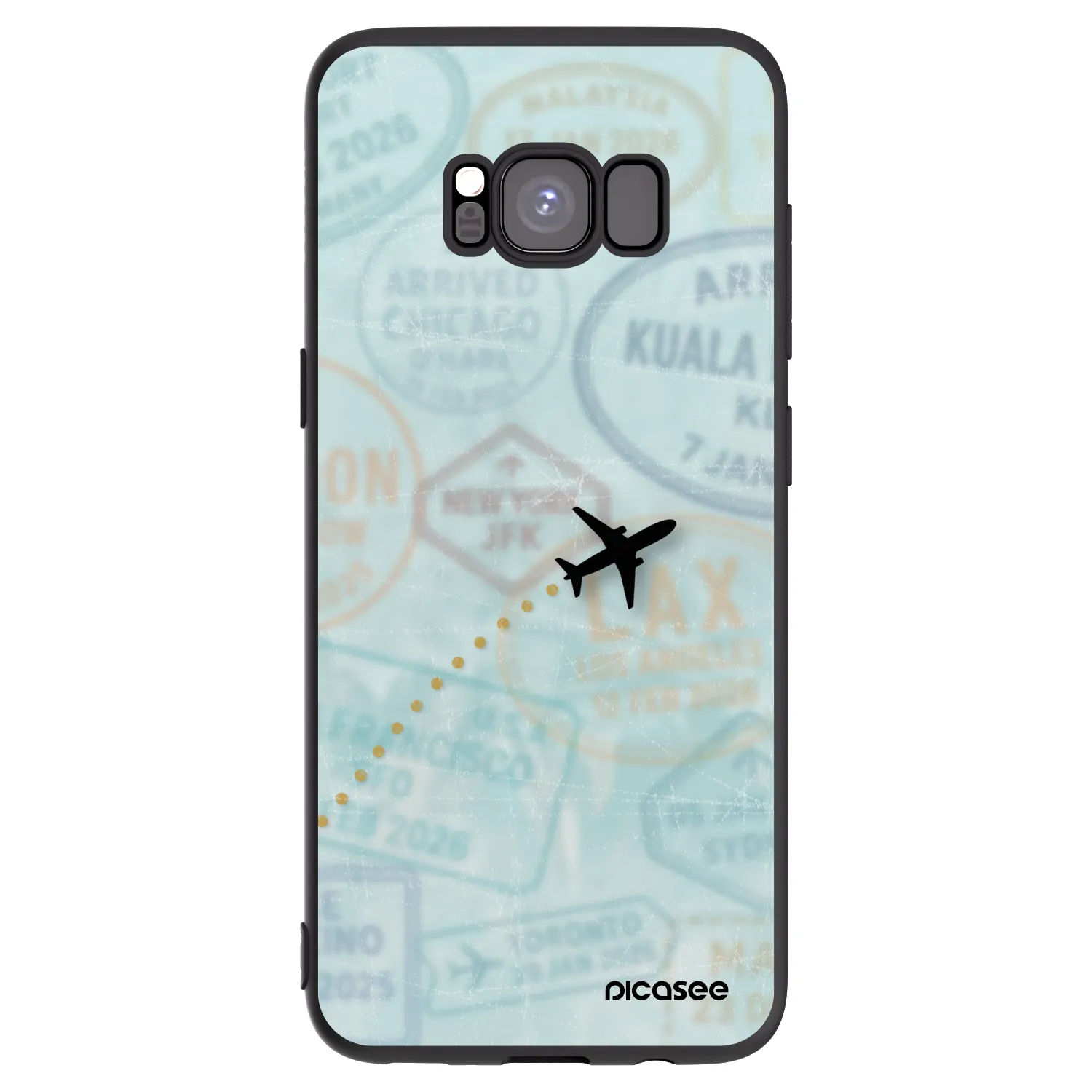 Picasee crna silikonska maskica za Samsung Galaxy A73 5G - FLIGHT PATH