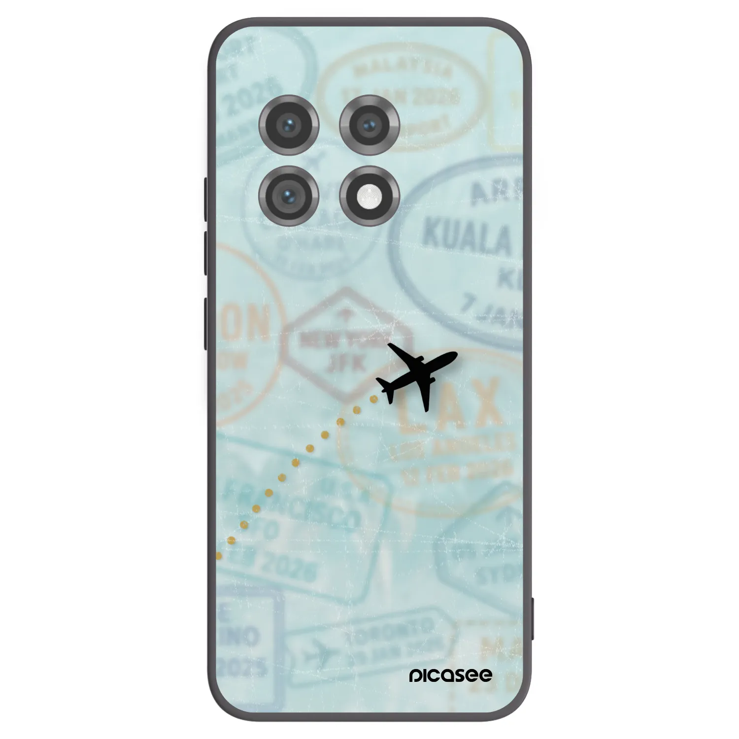 Picasee crna silikonska maskica za OnePlus 11 5G - FLIGHT PATH