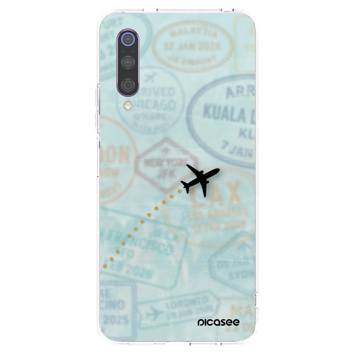 Picasee silikonska prozirna maskica za Xiaomi Mi 9 - FLIGHT PATH