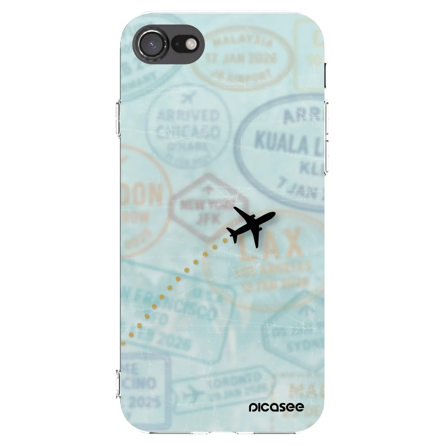 Picasee silikonska prozirna maskica za Apple iPhone 7 - FLIGHT PATH