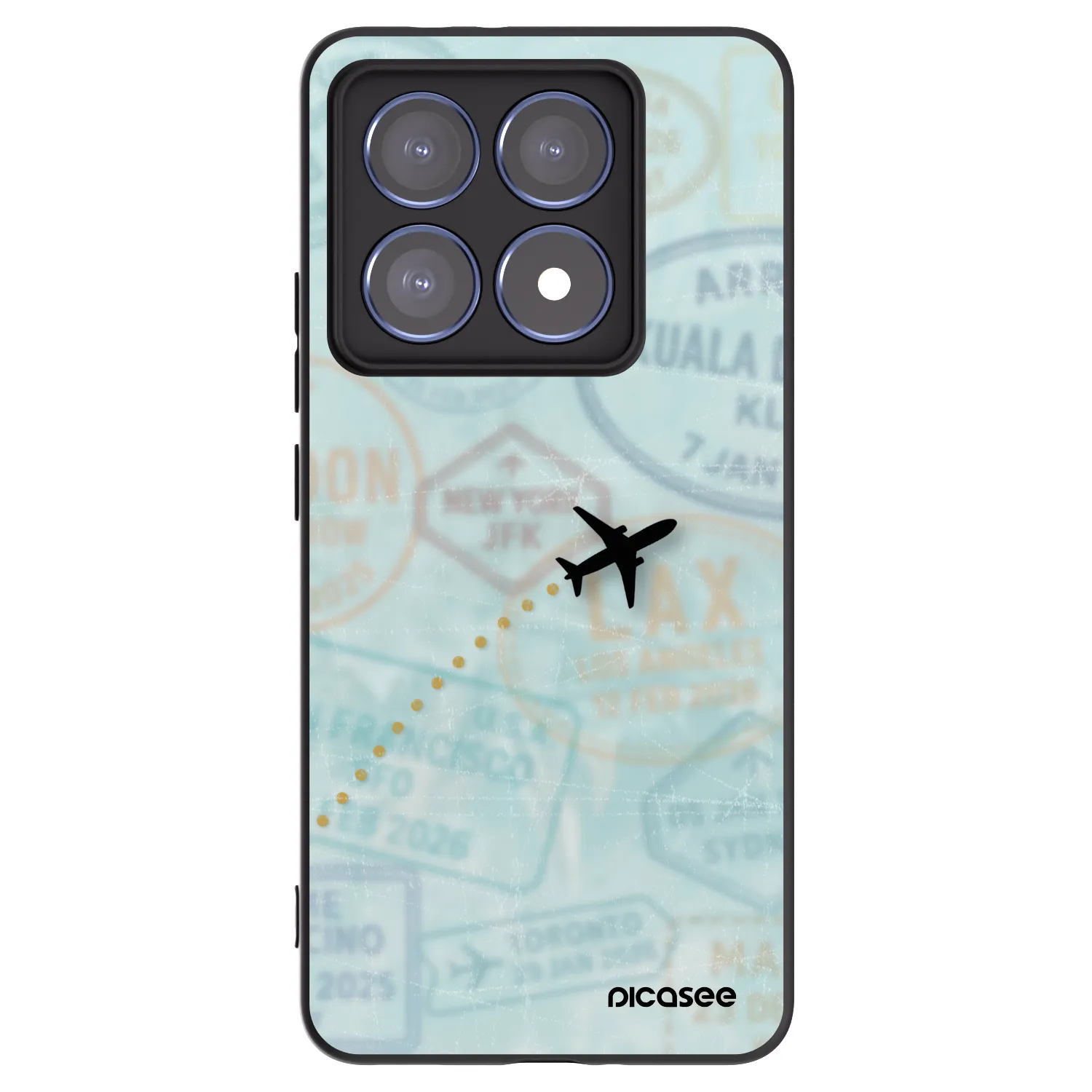 Picasee crna silikonska maskica za Xiaomi 14T Pro - FLIGHT PATH
