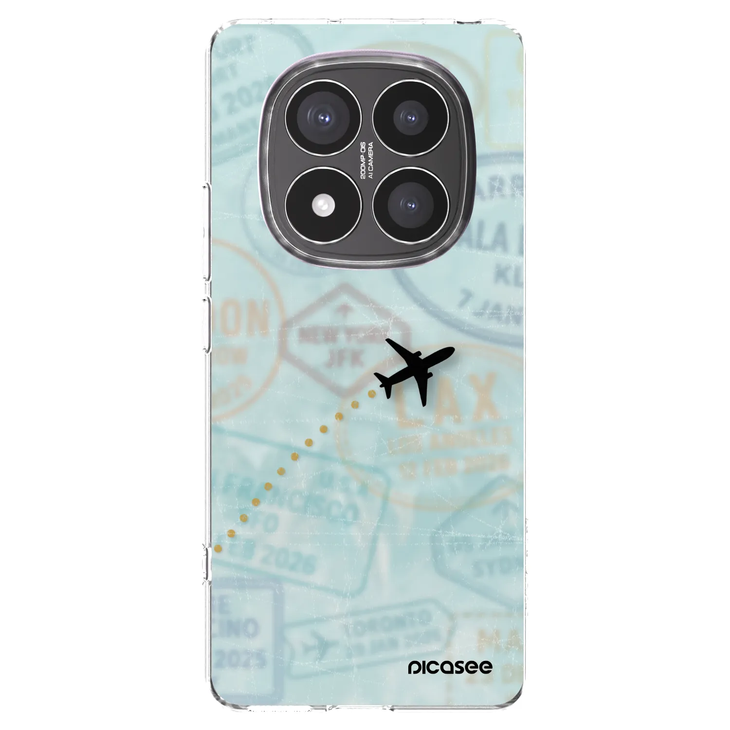 Picasee silikonska prozirna maskica za Xiaomi Redmi Note 14 Pro+ 5G - FLIGHT PATH