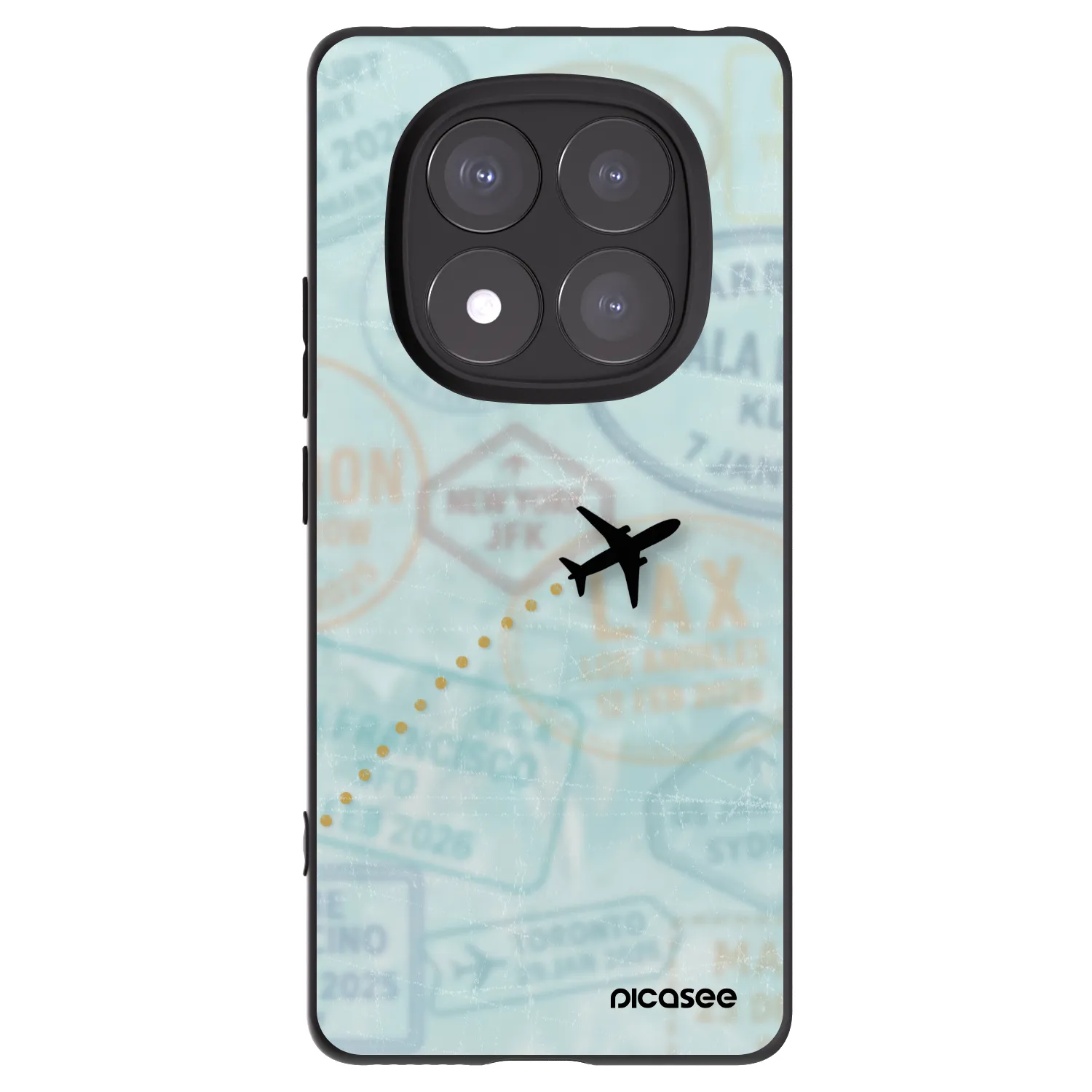 Picasee crna silikonska maskica za Xiaomi Redmi Note 14 Pro 5G - FLIGHT PATH