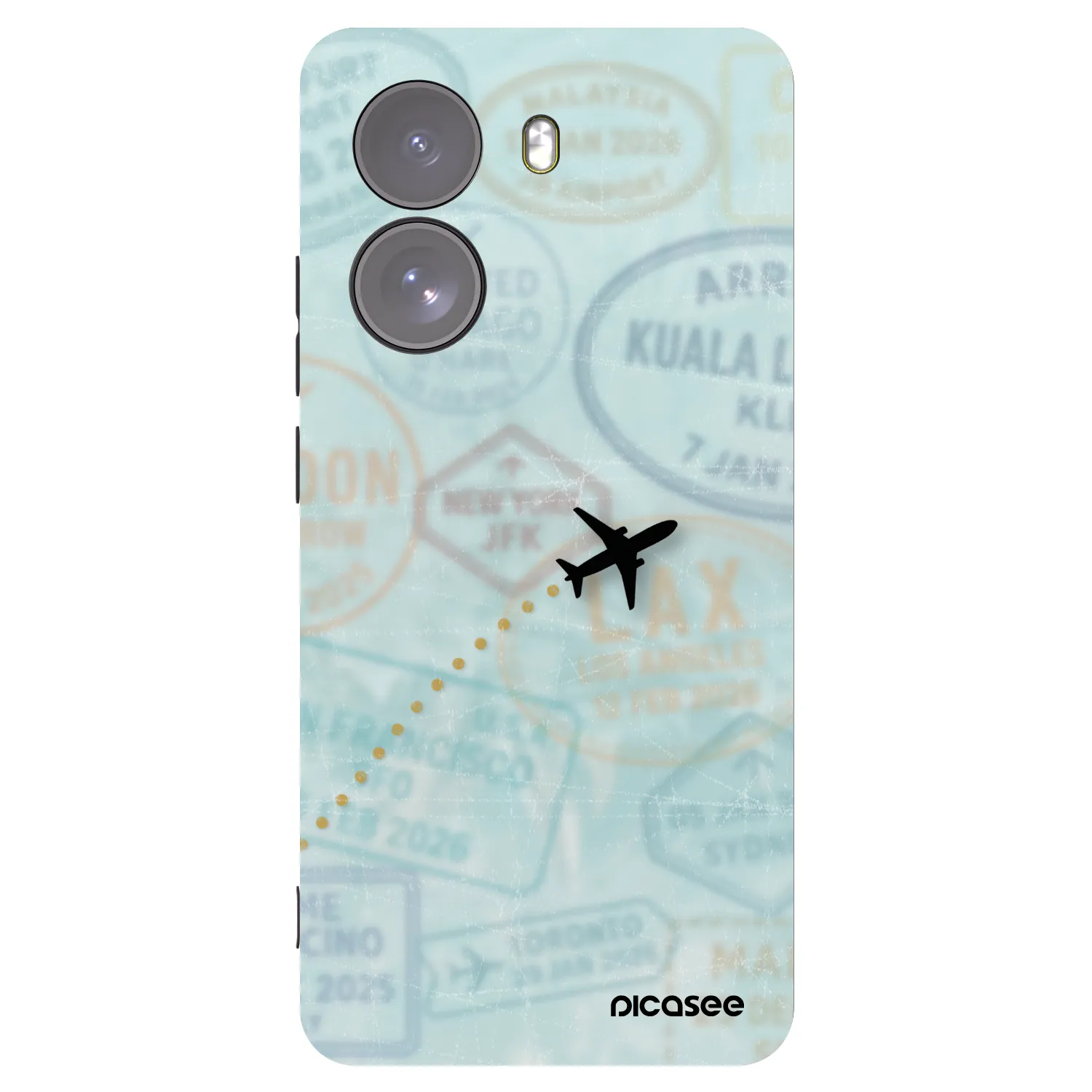 Picasee crna silikonska maskica za Xiaomi Poco X7 - FLIGHT PATH