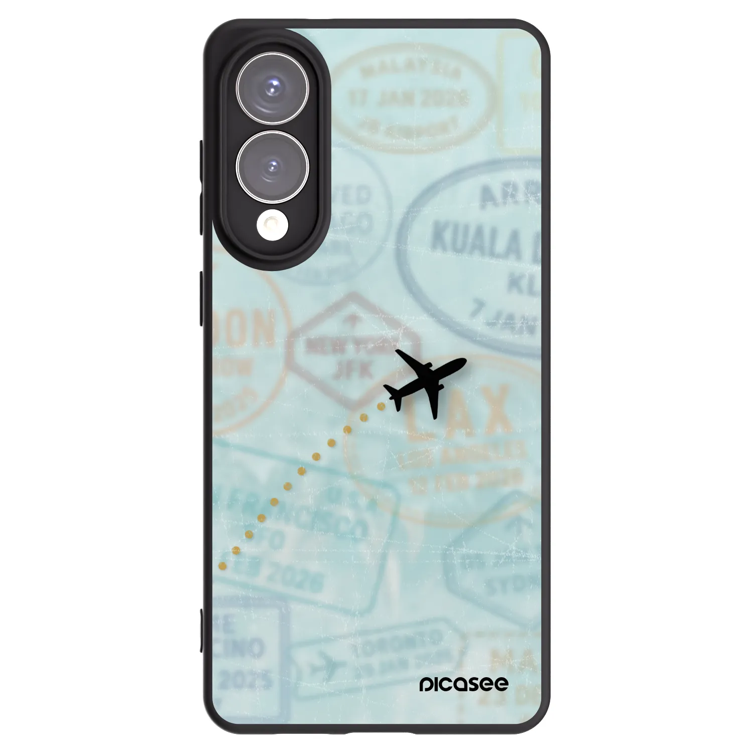 Picasee crna silikonska maskica za Samsung Galaxy S25 Edge 5G - FLIGHT PATH