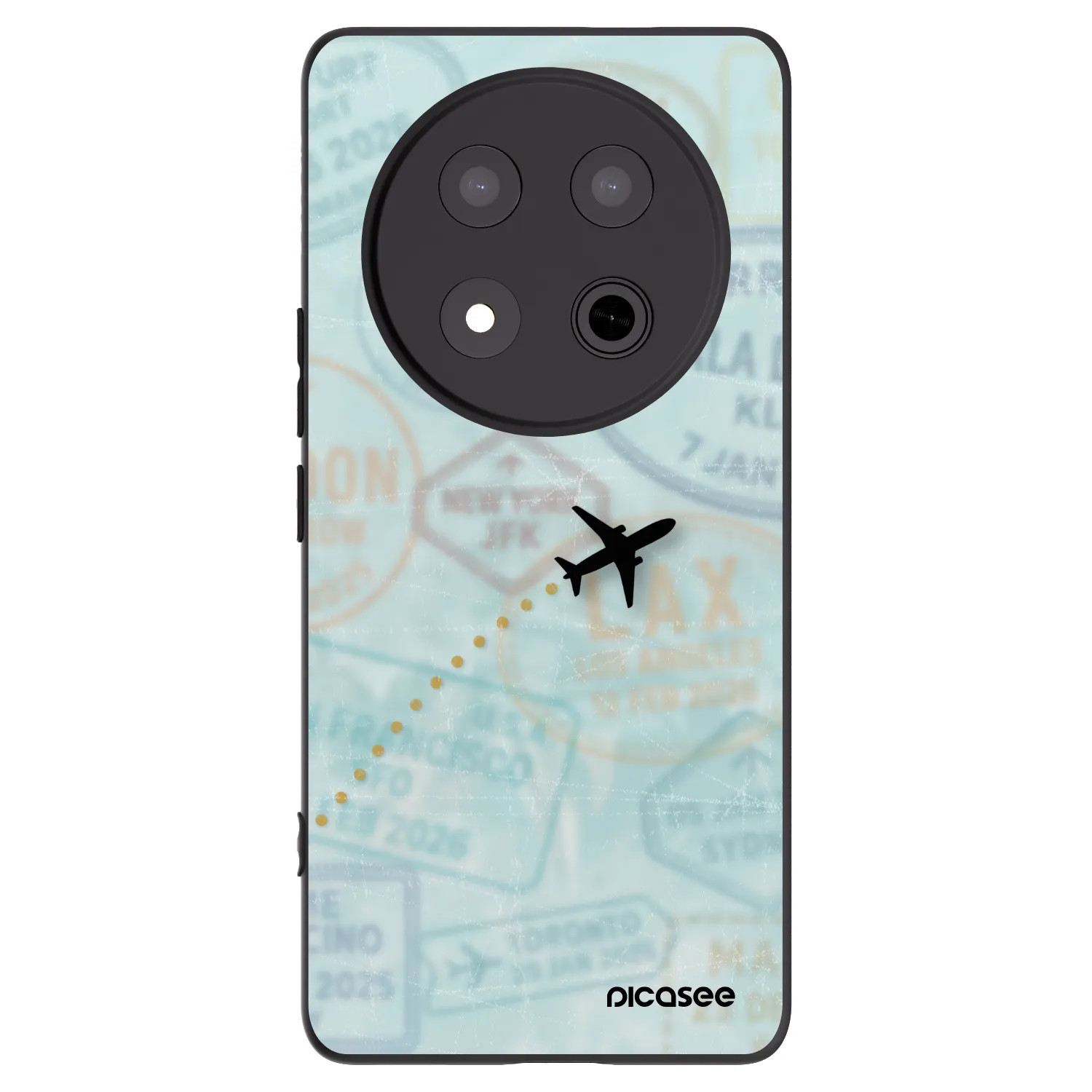 Picasee crna silikonska maskica za Honor Magic7 Lite 5G - FLIGHT PATH