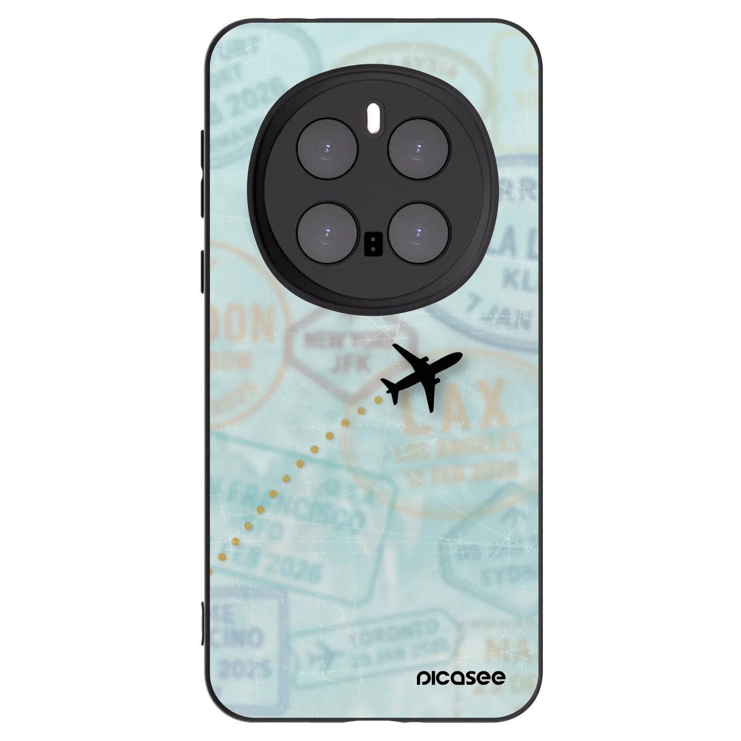 Picasee crna silikonska maskica za Honor Magic7 Pro 5G - FLIGHT PATH