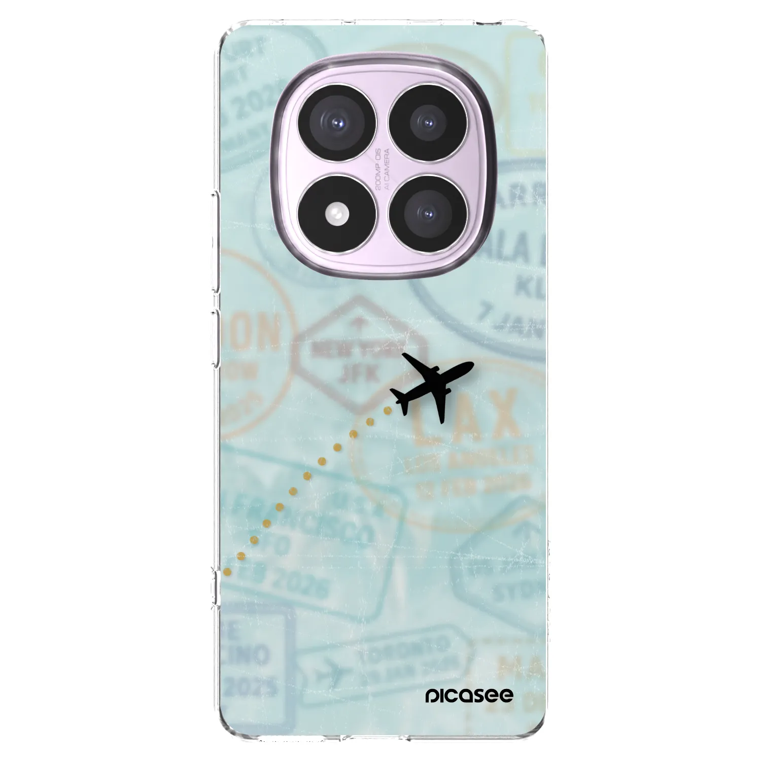 Picasee silikonska prozirna maskica za Xiaomi Redmi Note 14 Pro 4G - FLIGHT PATH