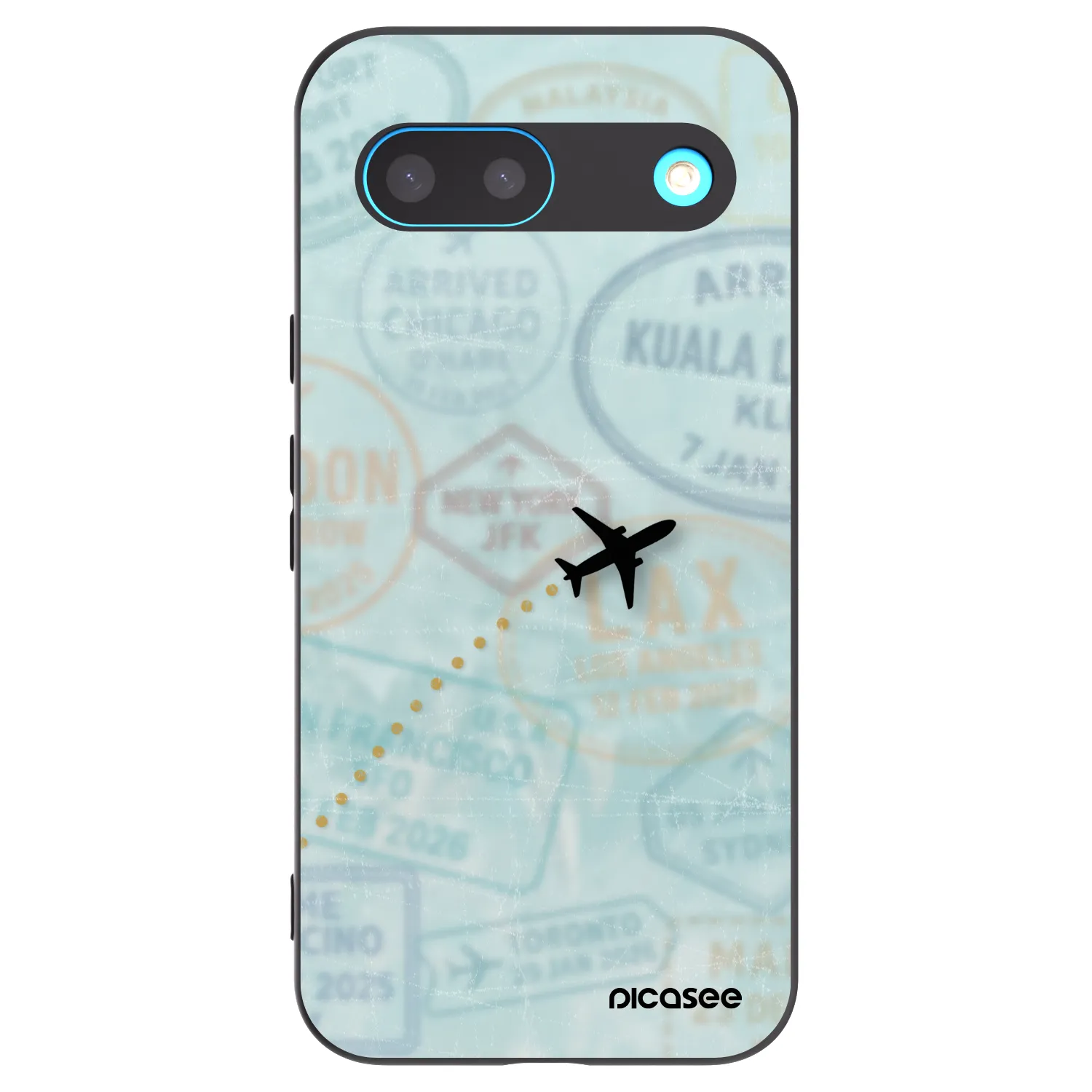 Picasee crna silikonska maskica za Google Pixel 8 - FLIGHT PATH