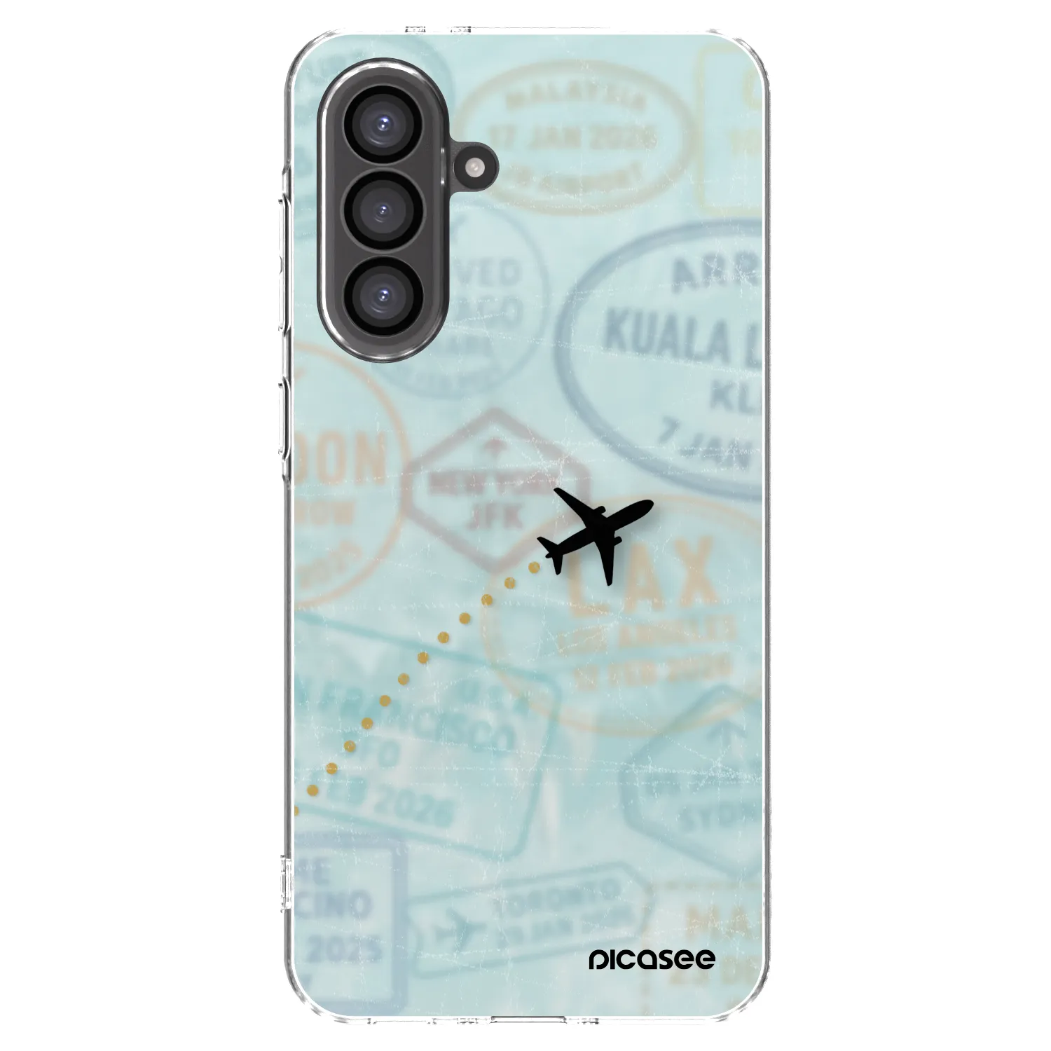 Picasee silikonska prozirna maskica za Samsung Galaxy A56 5G A566B - FLIGHT PATH