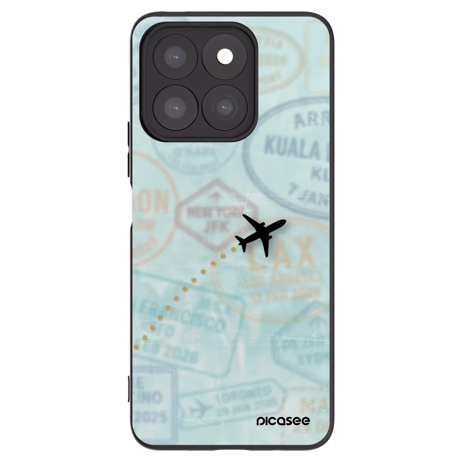 Picasee crna silikonska maskica za Honor X8c - FLIGHT PATH