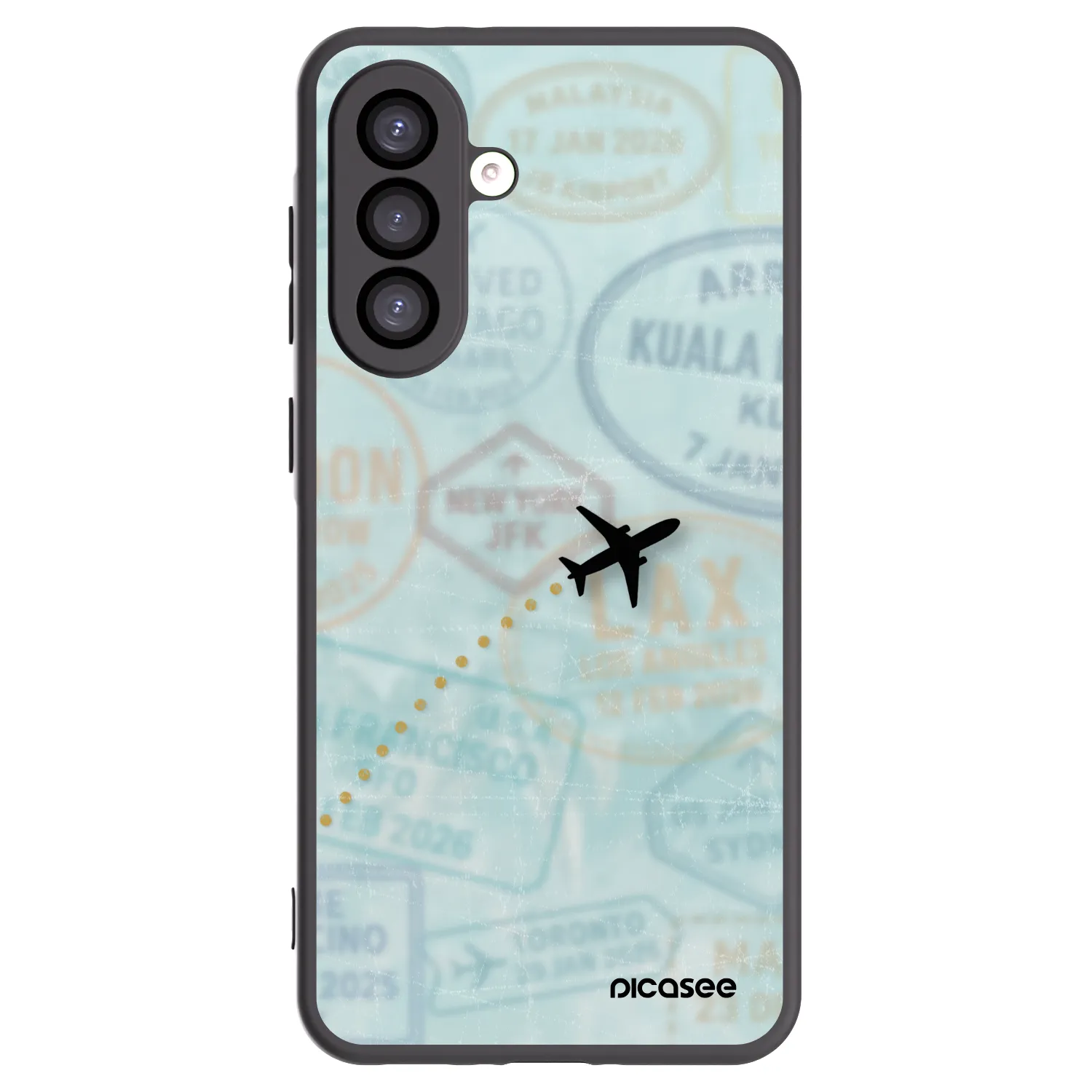 Picasee crna silikonska maskica za Samsung Galaxy A26 5G A266B - FLIGHT PATH