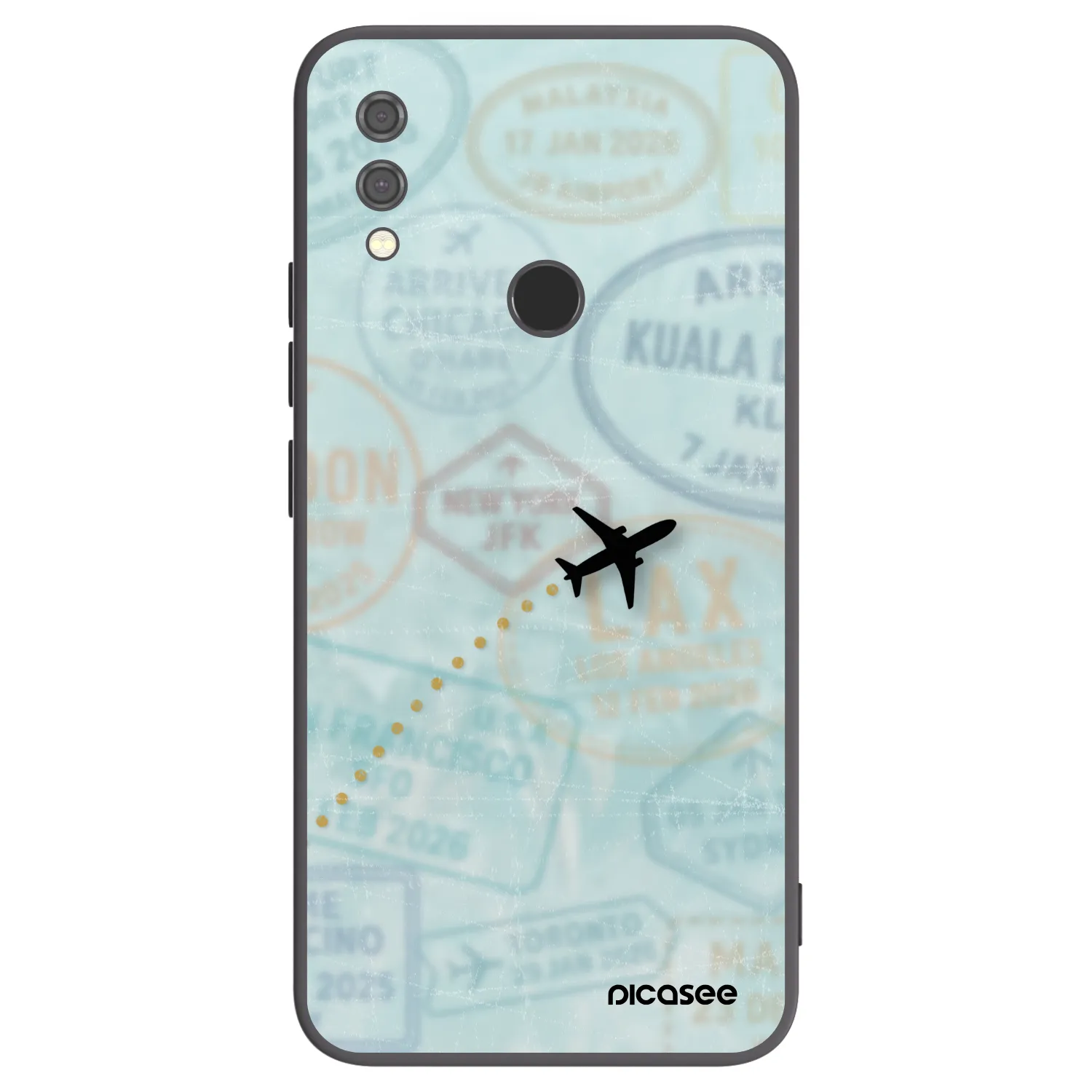 Picasee crna silikonska maskica za Xiaomi Redmi Note 7 - FLIGHT PATH