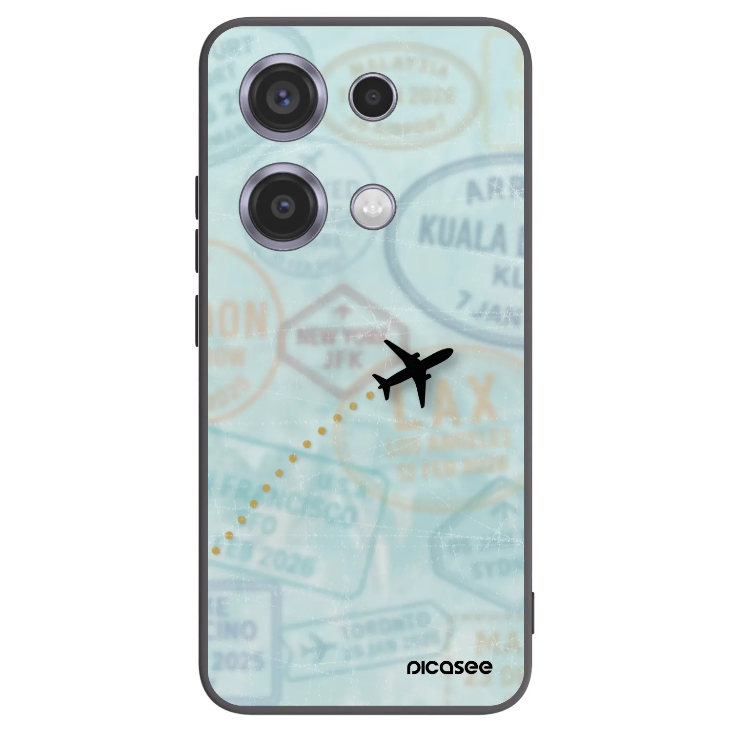 Picasee crna silikonska maskica za Xiaomi Redmi Note 14S - FLIGHT PATH