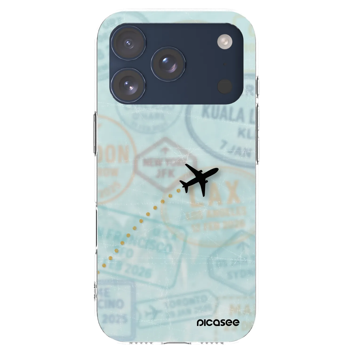 Picasee silikonska prozirna maskica za Apple iPhone 17 Pro - FLIGHT PATH