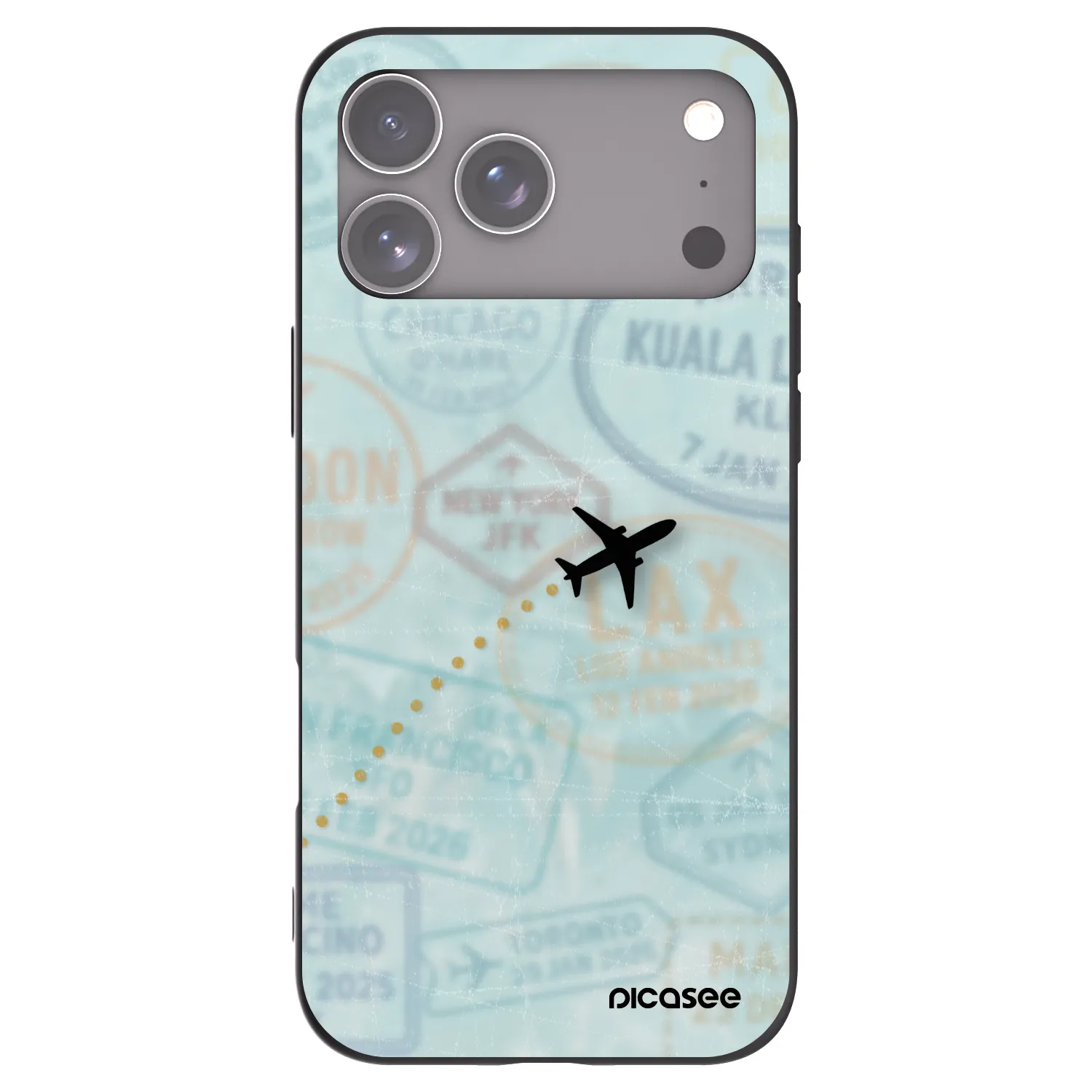 Picasee crna silikonska maskica za Apple iPhone 17 Pro Max - FLIGHT PATH