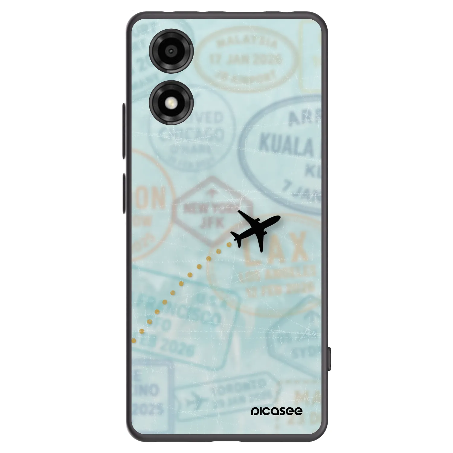 Picasee crna silikonska maskica za Motorola Moto E14 - FLIGHT PATH