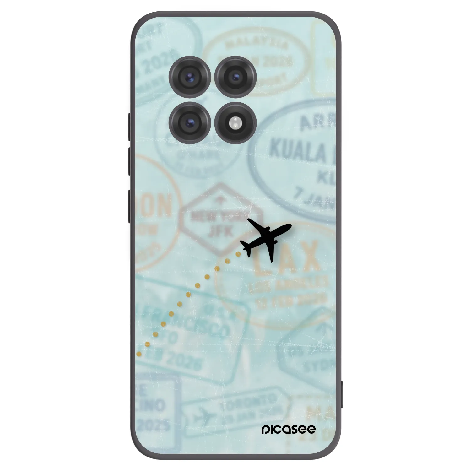 Picasee crna silikonska maskica za OnePlus 13R 5G - FLIGHT PATH