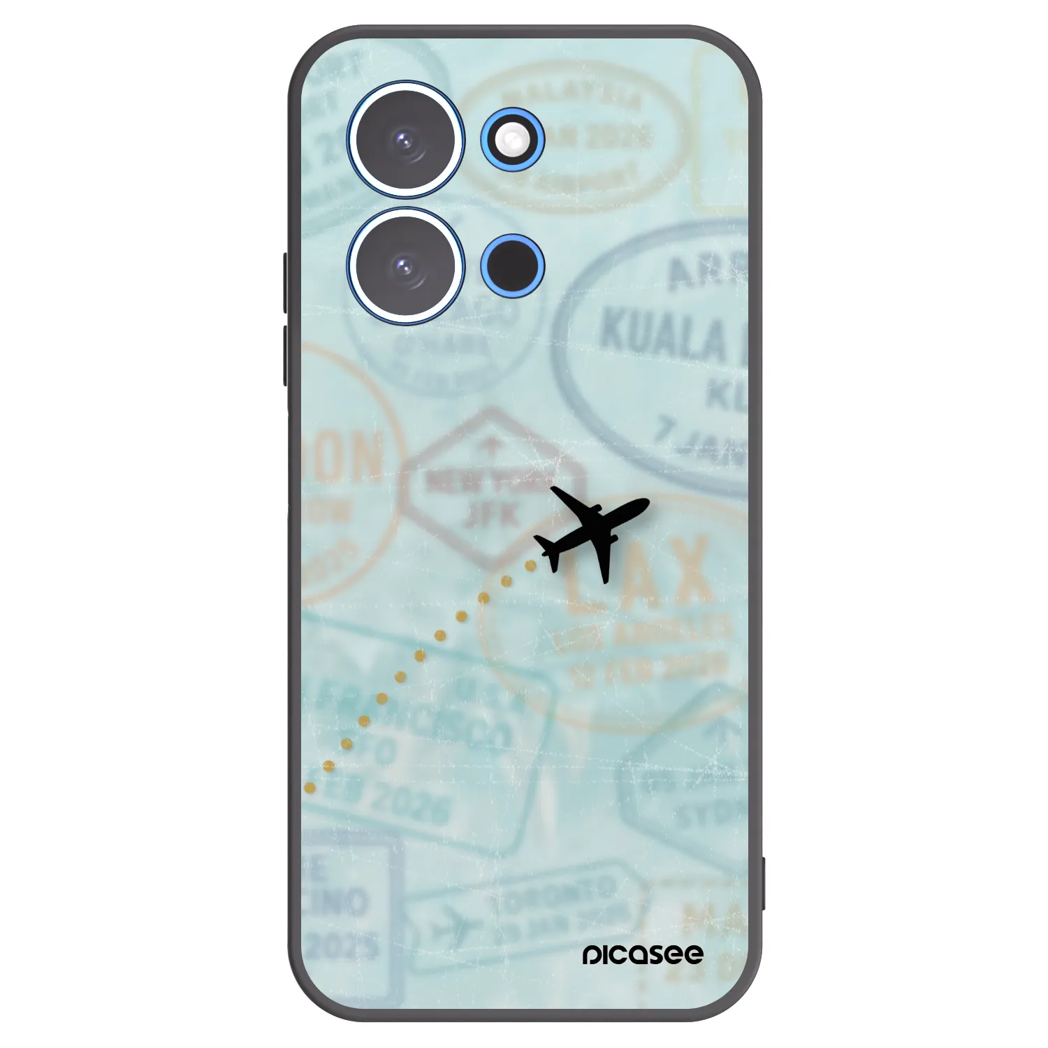 Picasee crna silikonska maskica za Xiaomi Redmi 15C 4G - FLIGHT PATH