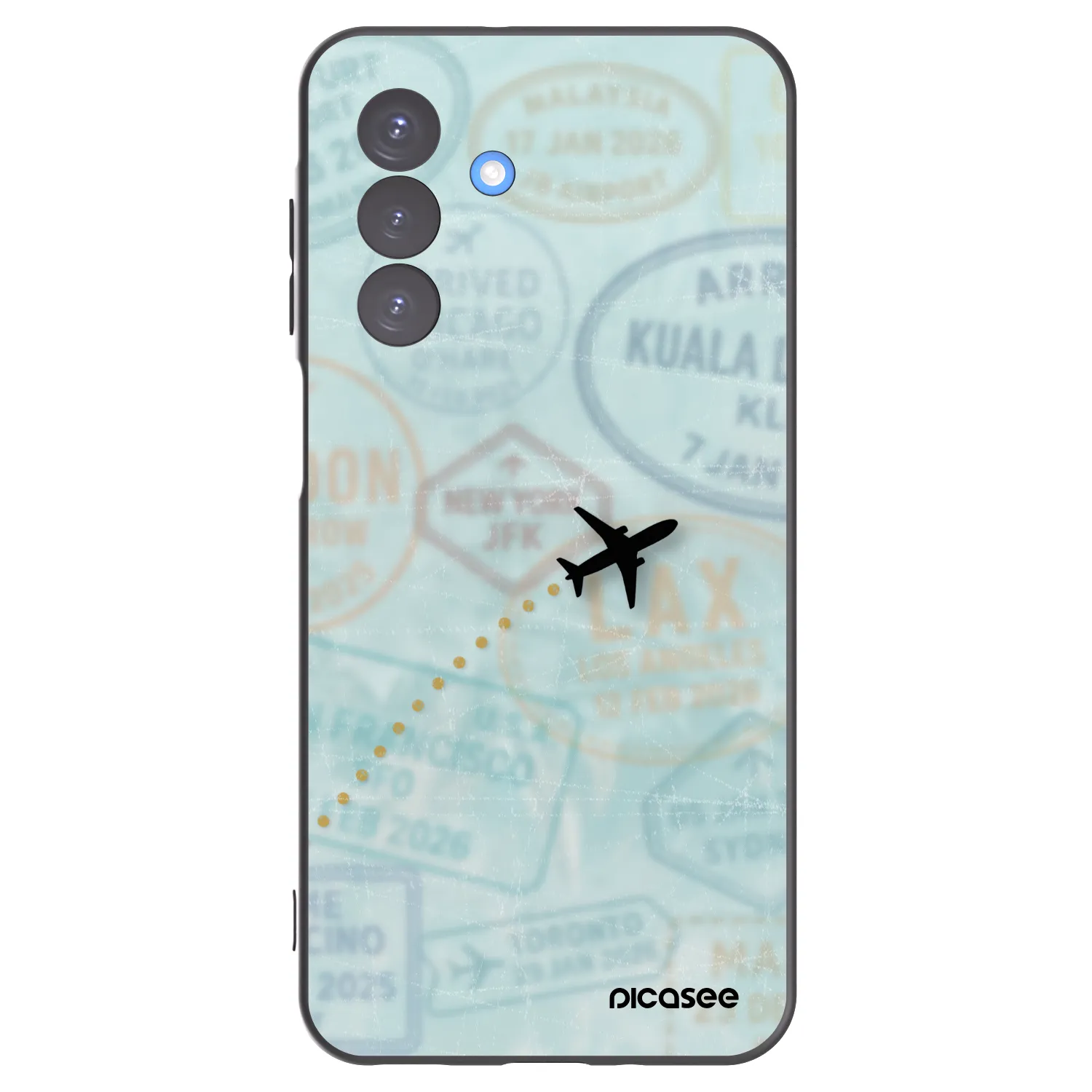 Picasee crna silikonska maskica za Samsung Galaxy A17 5G - FLIGHT PATH