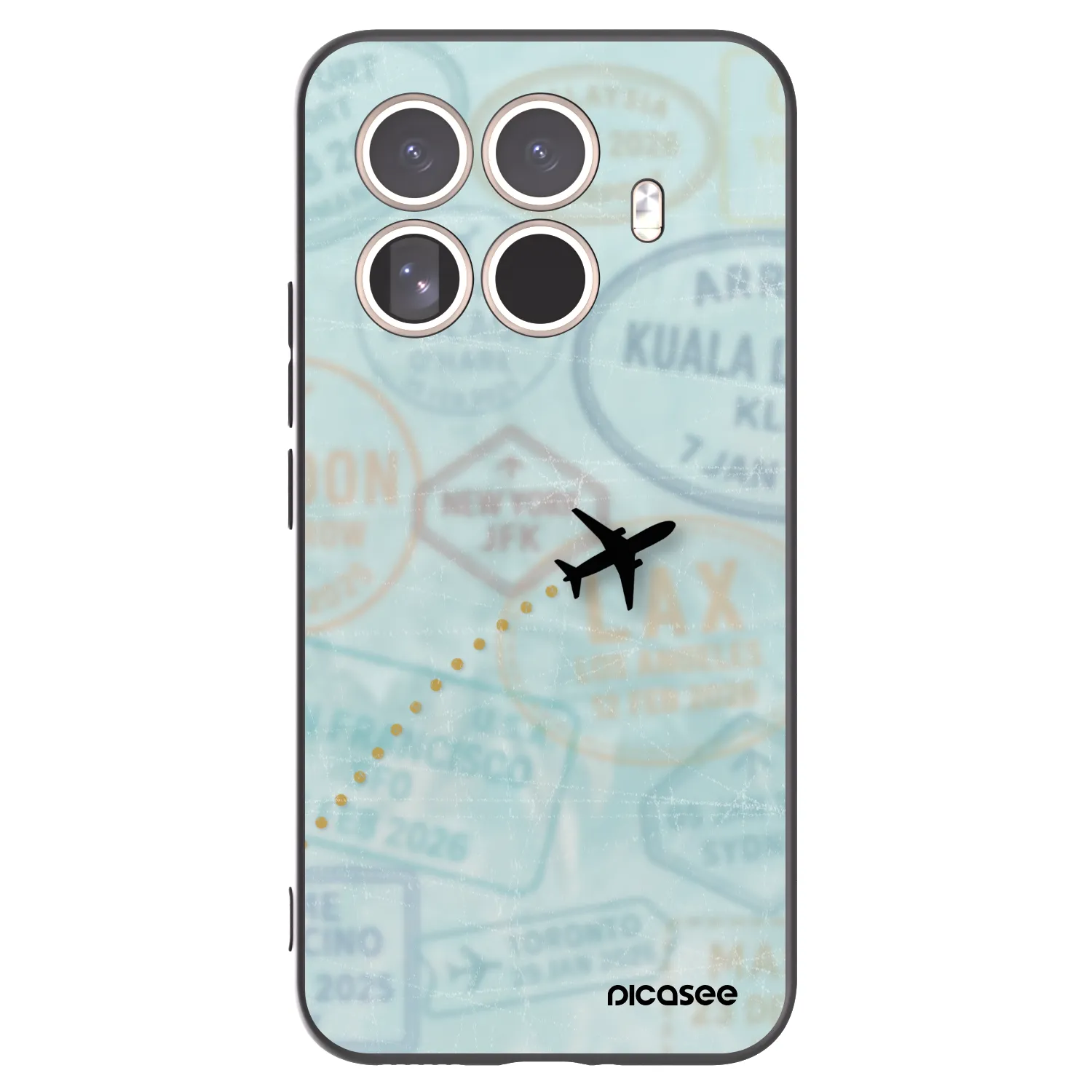 Picasee crna silikonska maskica za Xiaomi 15T Pro - FLIGHT PATH