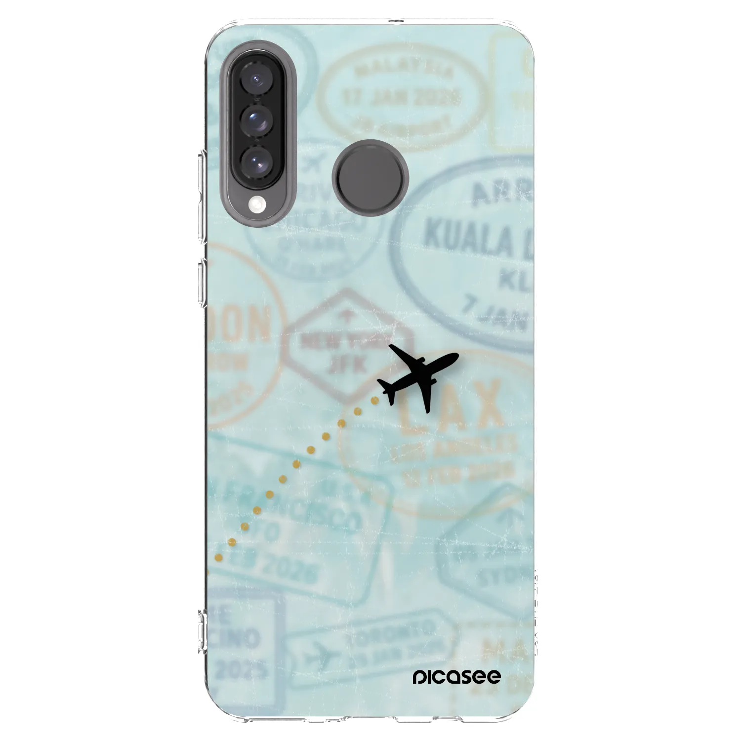 Picasee silikonska prozirna maskica za Huawei P30 Lite - FLIGHT PATH