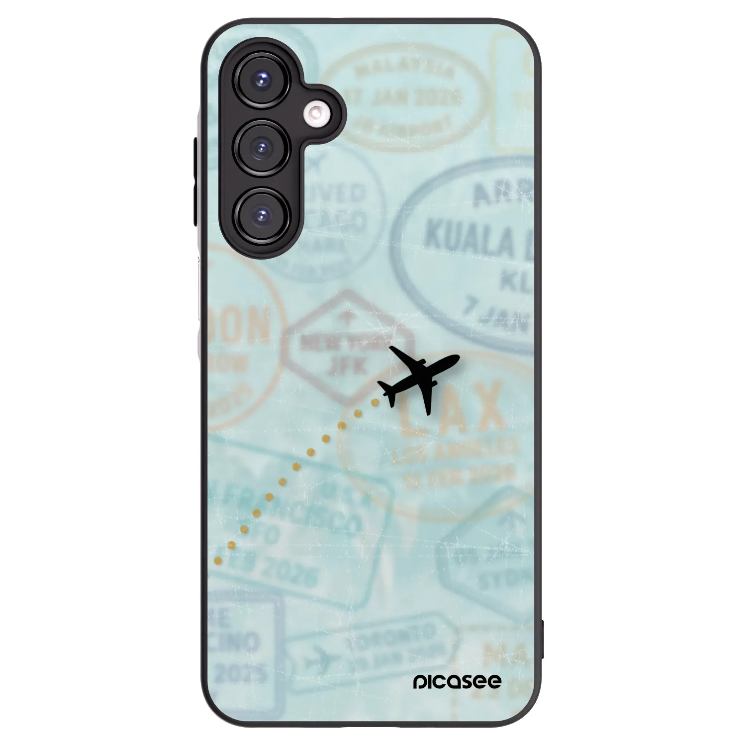 Picasee crna silikonska maskica za Samsung Galaxy A16 4G - FLIGHT PATH