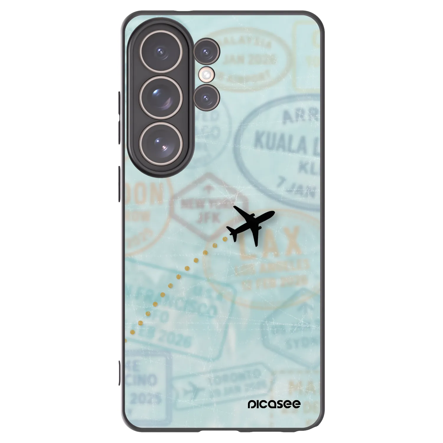 Picasee crna silikonska maskica za Samsung Galaxy S26 Ultra - FLIGHT PATH